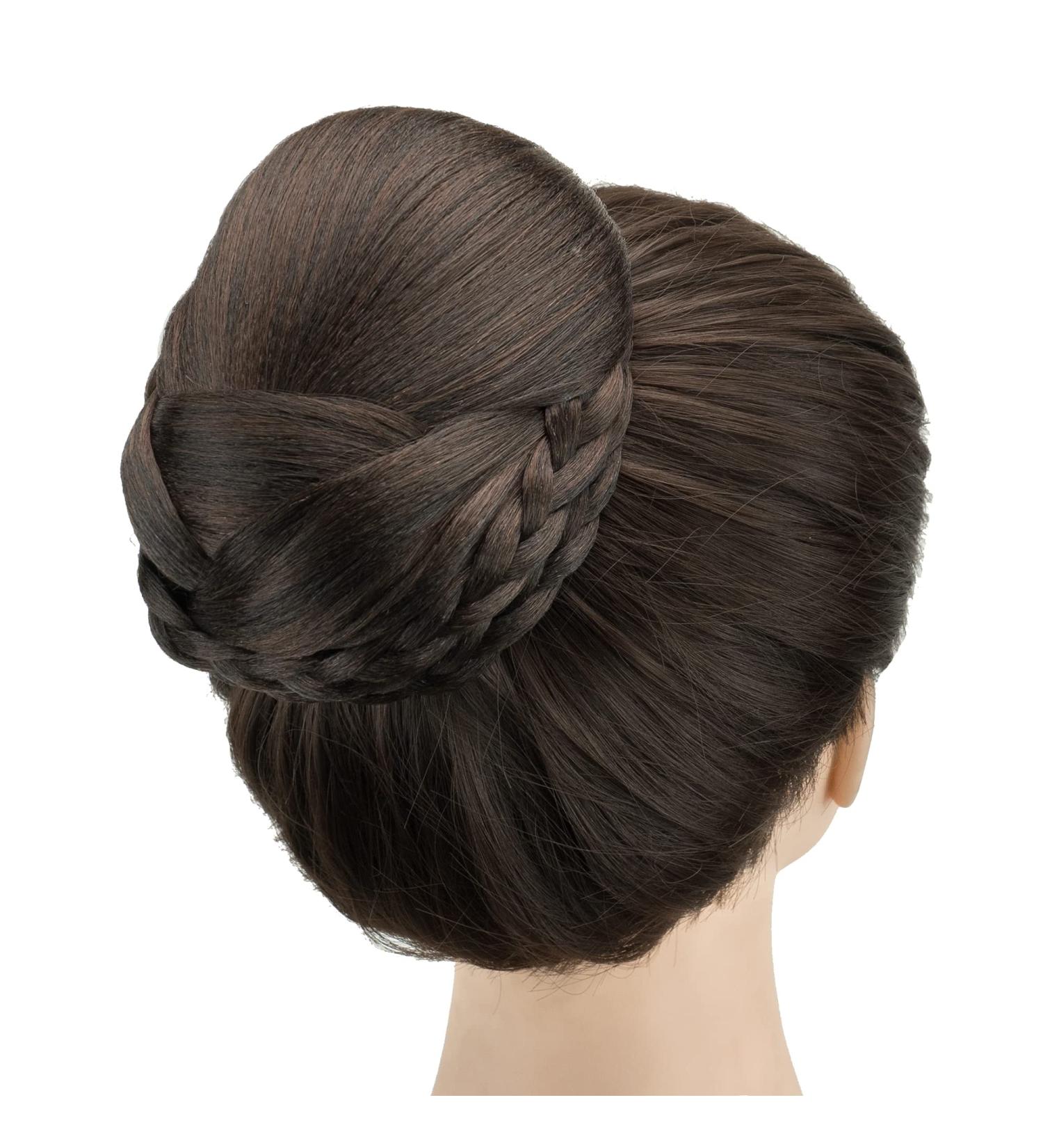 Imissu Braided Chignon Hair Cover - Chocolate Brown Donut Hair Tube Hair Tie & Wig Clips for Weddings - Updo Accessory - Buy Online on GoSupps.com