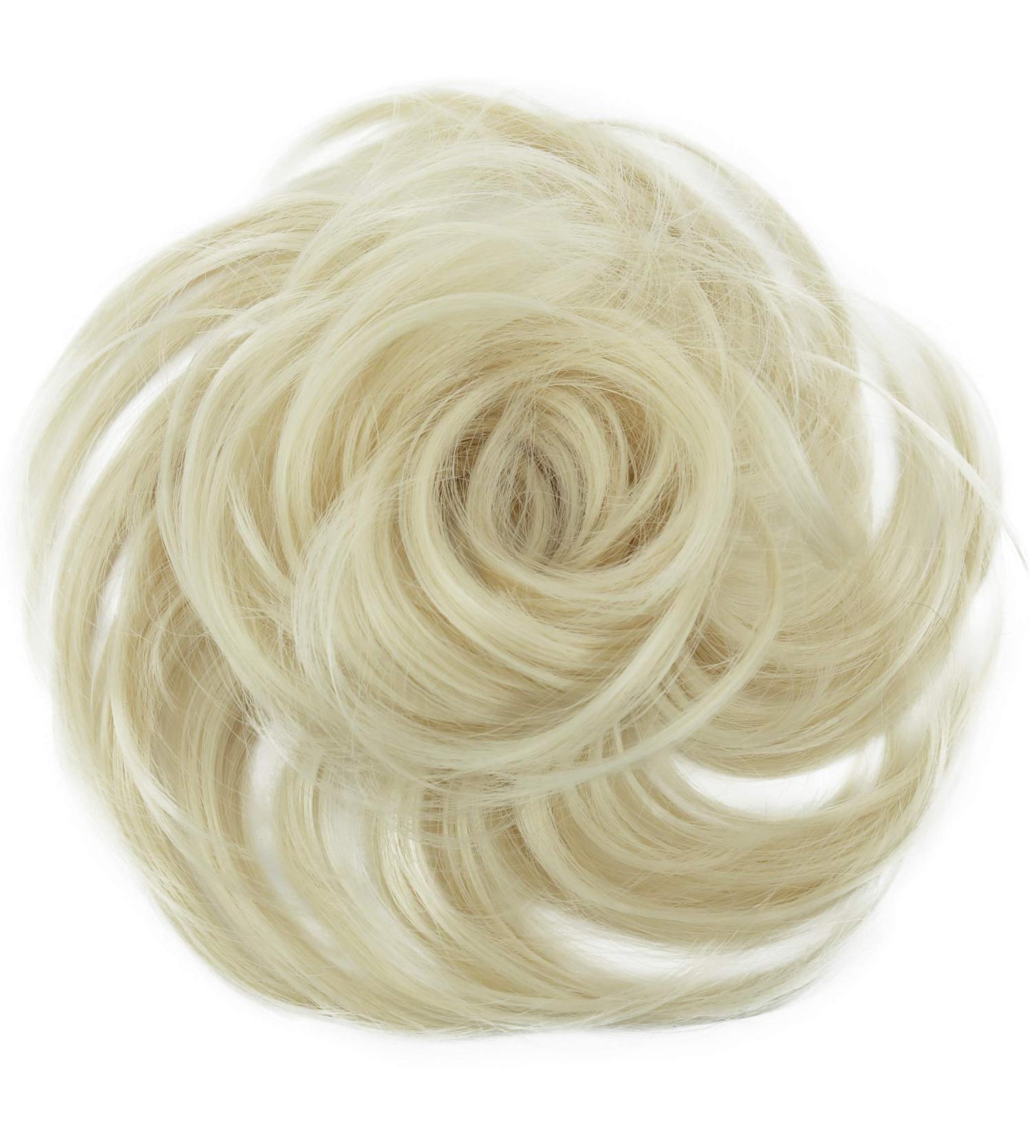CAISHA by PRETTYSHOP Synthetic Fiber Hairpiece Scrunchie Updo in Platinum Blonde #613 - G16B - Buy Online on GoSupps.com