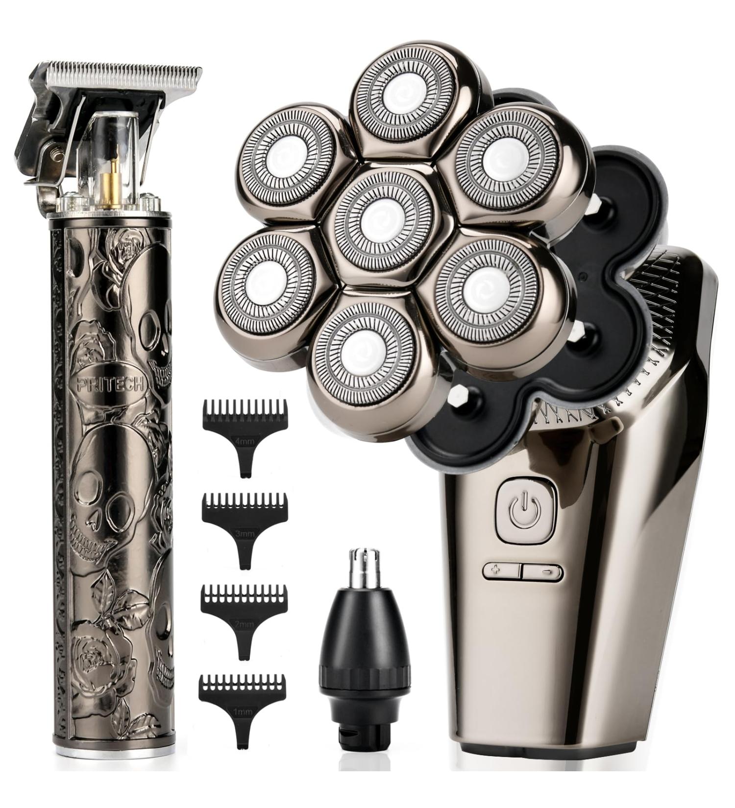 Buy Head Shavers for Bald Heads - Professional Electric Razor & Hair Trimmer for Men | Wet/Dry Rechargeable Grooming Kit - Buy Online on GoSupps.com