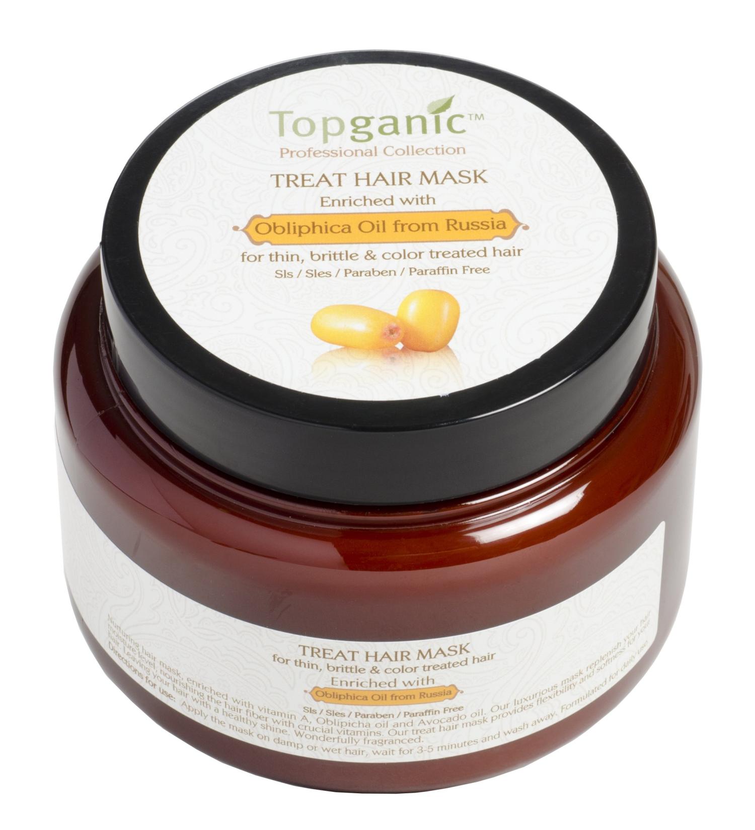 Topganic Treatment Hair Mask with Obliphica Oil  16.9 Ounce