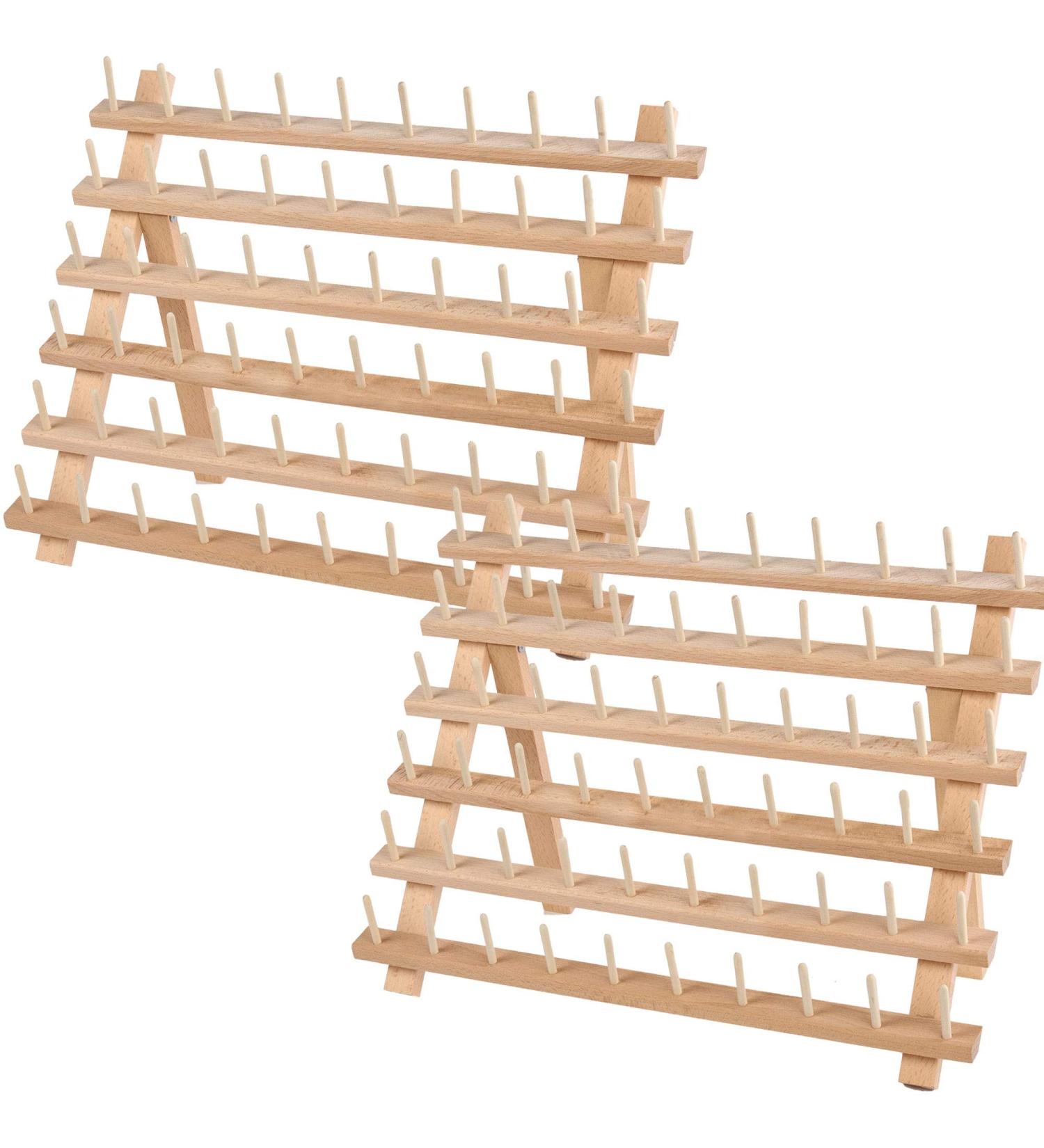 SAND MINE Wooden Thread Rack Sewing and Embroidery Thread Holder - 60 Spools (2 Pack) - Buy Online on GoSupps.com