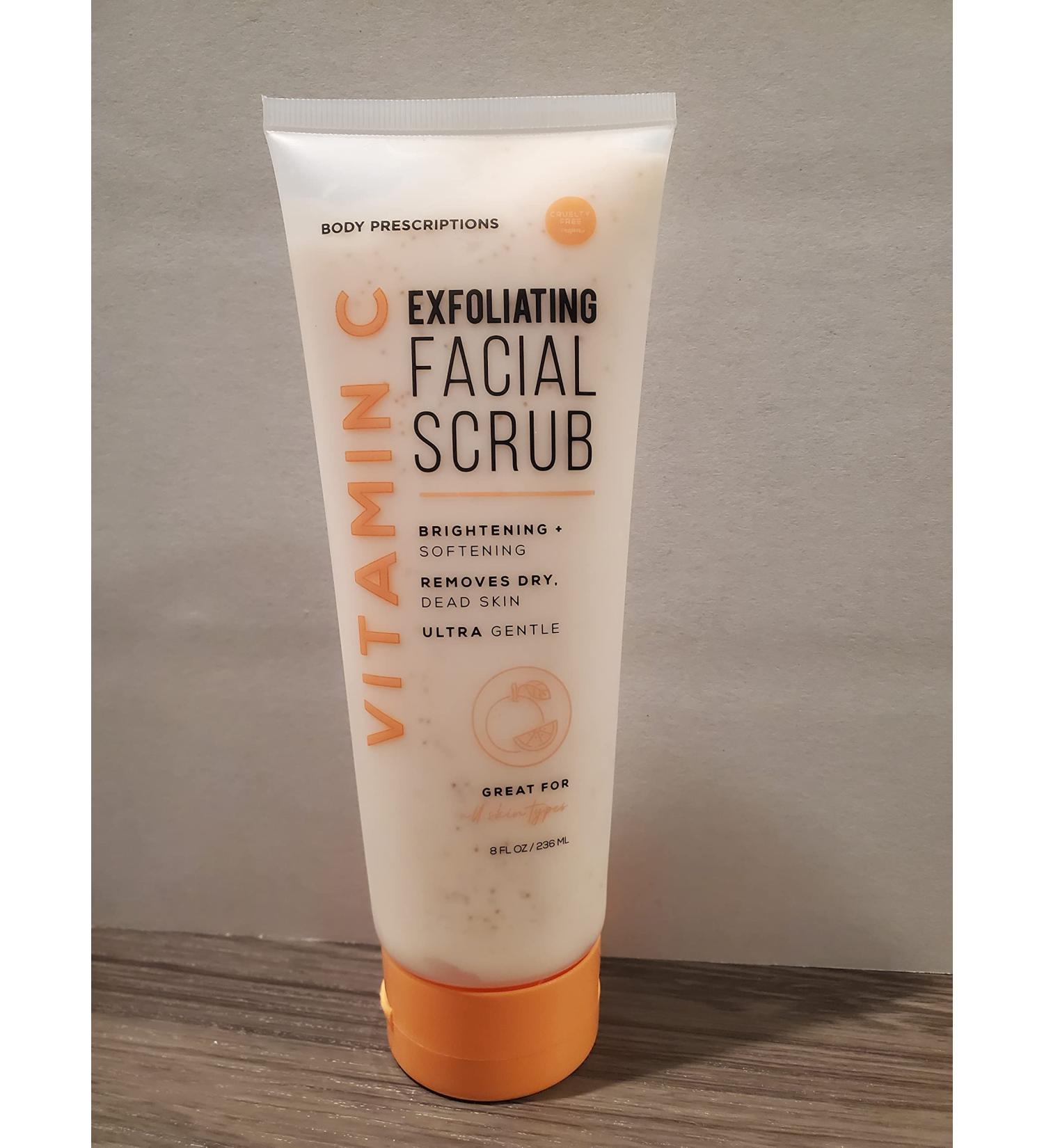 Body Prescriptions Vitamin C Exfoliating Facial Scrub: Reveal Radiant Skin with Gentle Exfoliation and Nourishing Vitamin C Boost