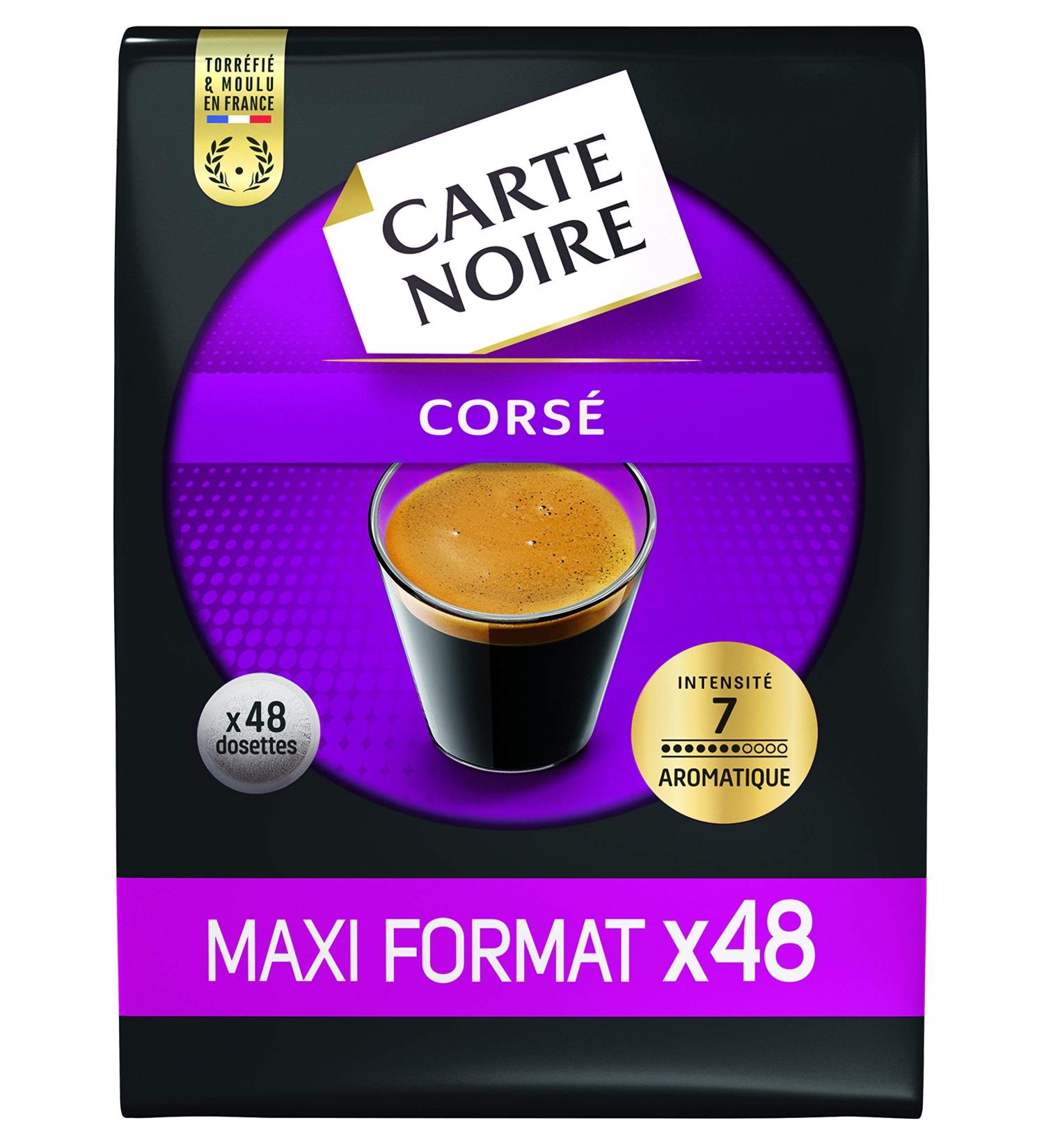 Carte Noire Expresso Cors N 7 Coffee in Compostable Pods Compatible with Senseo Pack of 48 soft pods - Buy Online on GoSupps.com