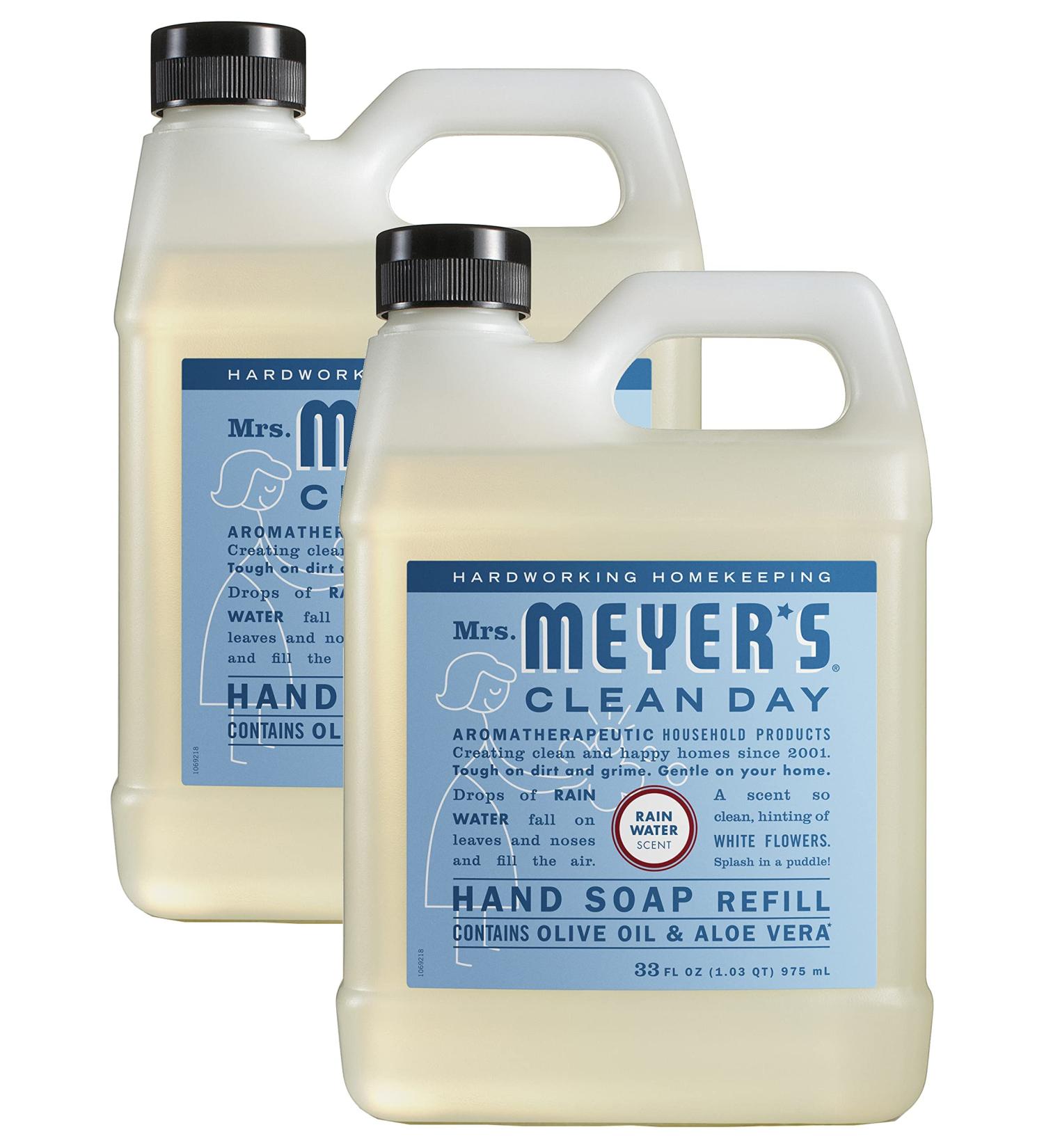 MRS. MEYER'S CLEAN DAY Rainwater Liquid Hand Soap Refill Bottle (33 Fl Oz (Pack of 2)) - Buy Online on GoSupps.com