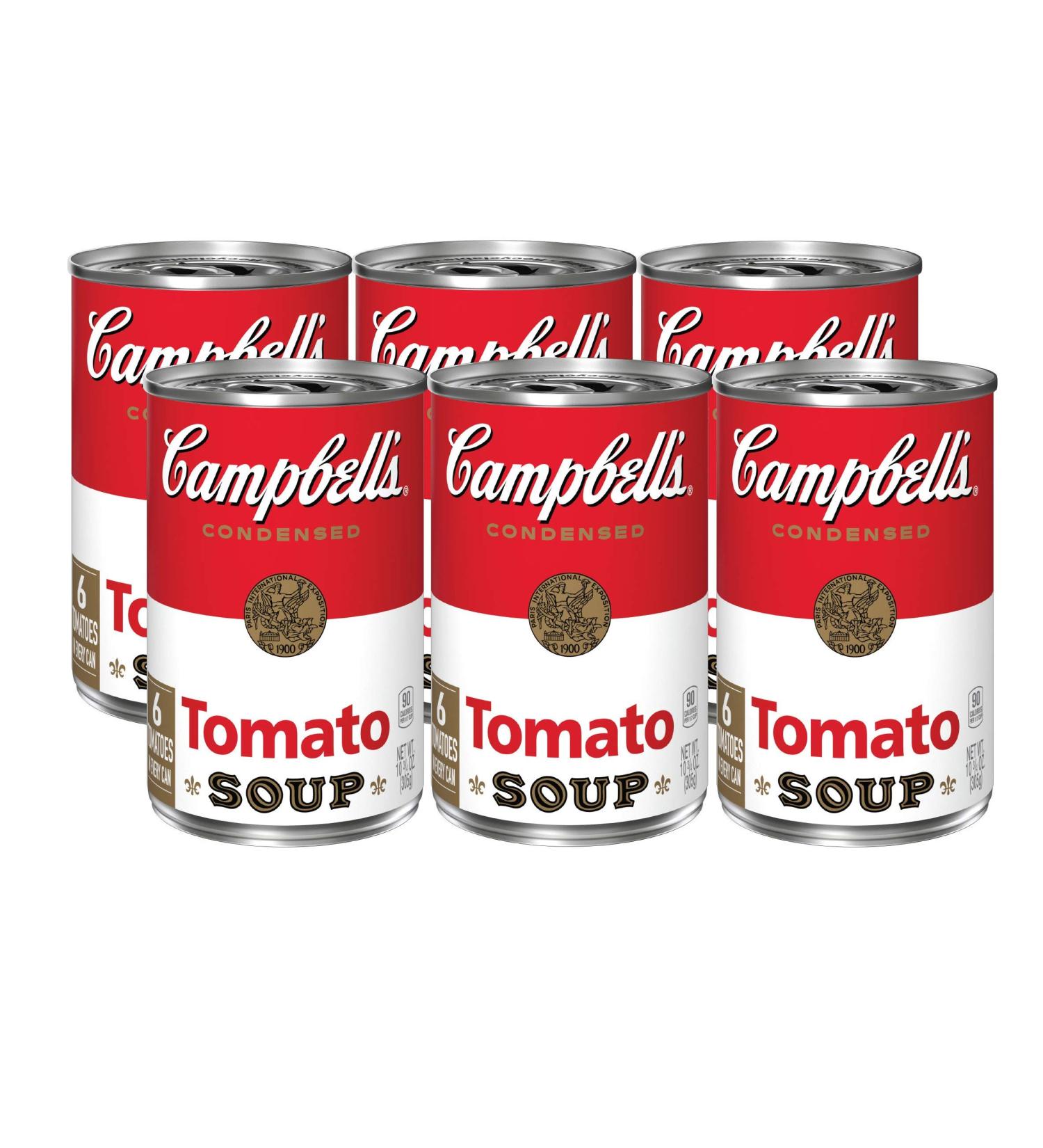 Campbell's Condensed Tomato Soup 10.75 oz Can - Pack of 6 - Buy Online on GoSupps.com