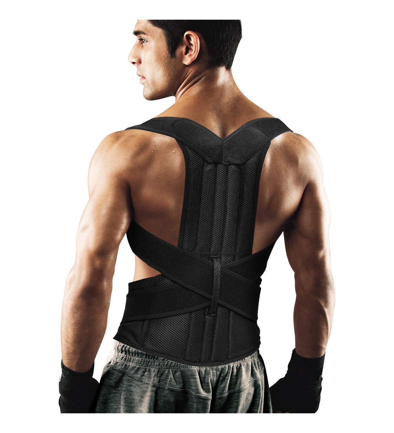 Posture Corrector for Women and Men - Back Brace for Lumbar Support and Pain Relief - Improve Posture and Shoulder Support - Large Size - Buy Online on GoSupps.com