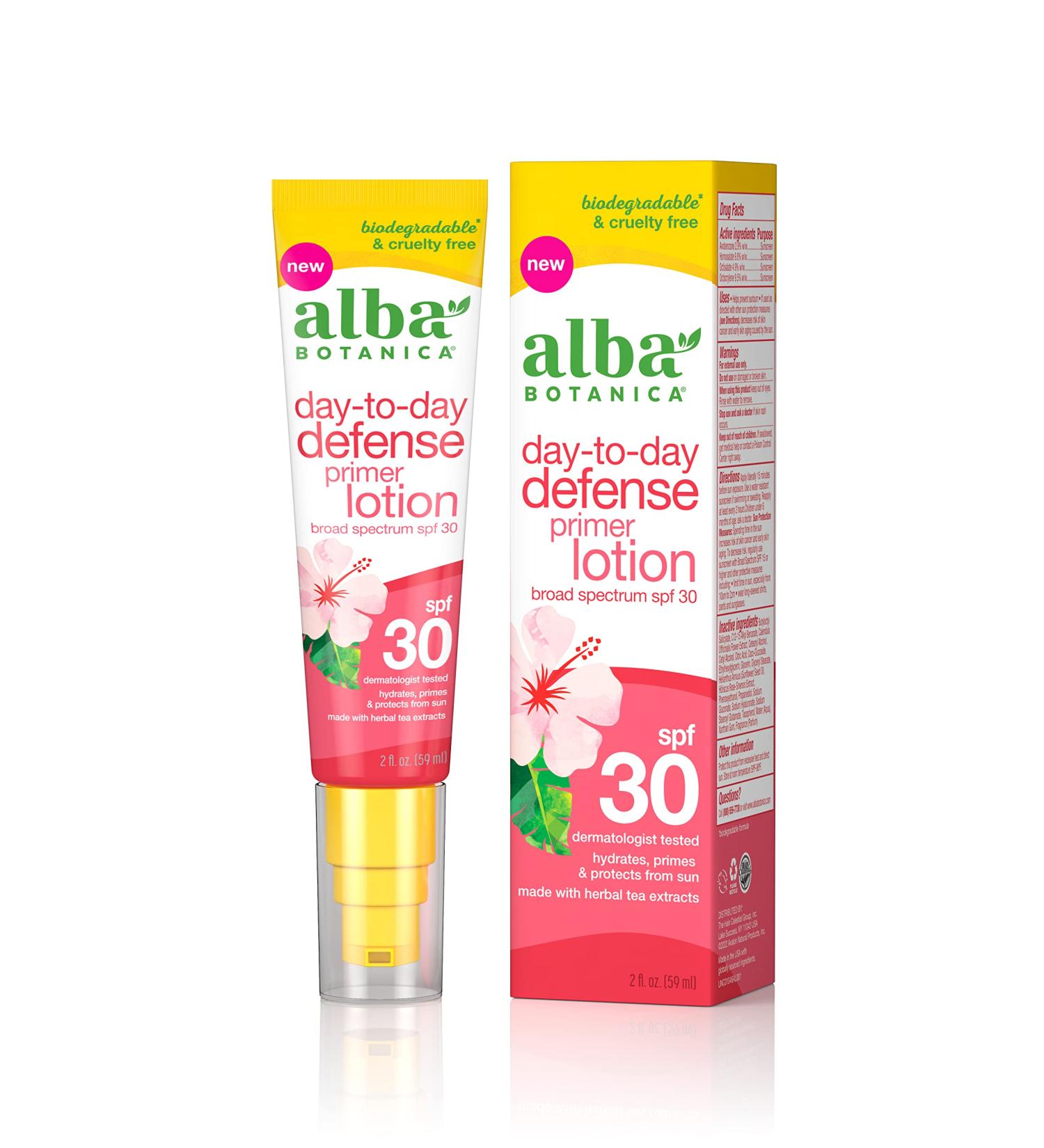 Alba Botanica Day-to-Day Defense Oil-Free Primer Lotion  SPF 30  2 oz