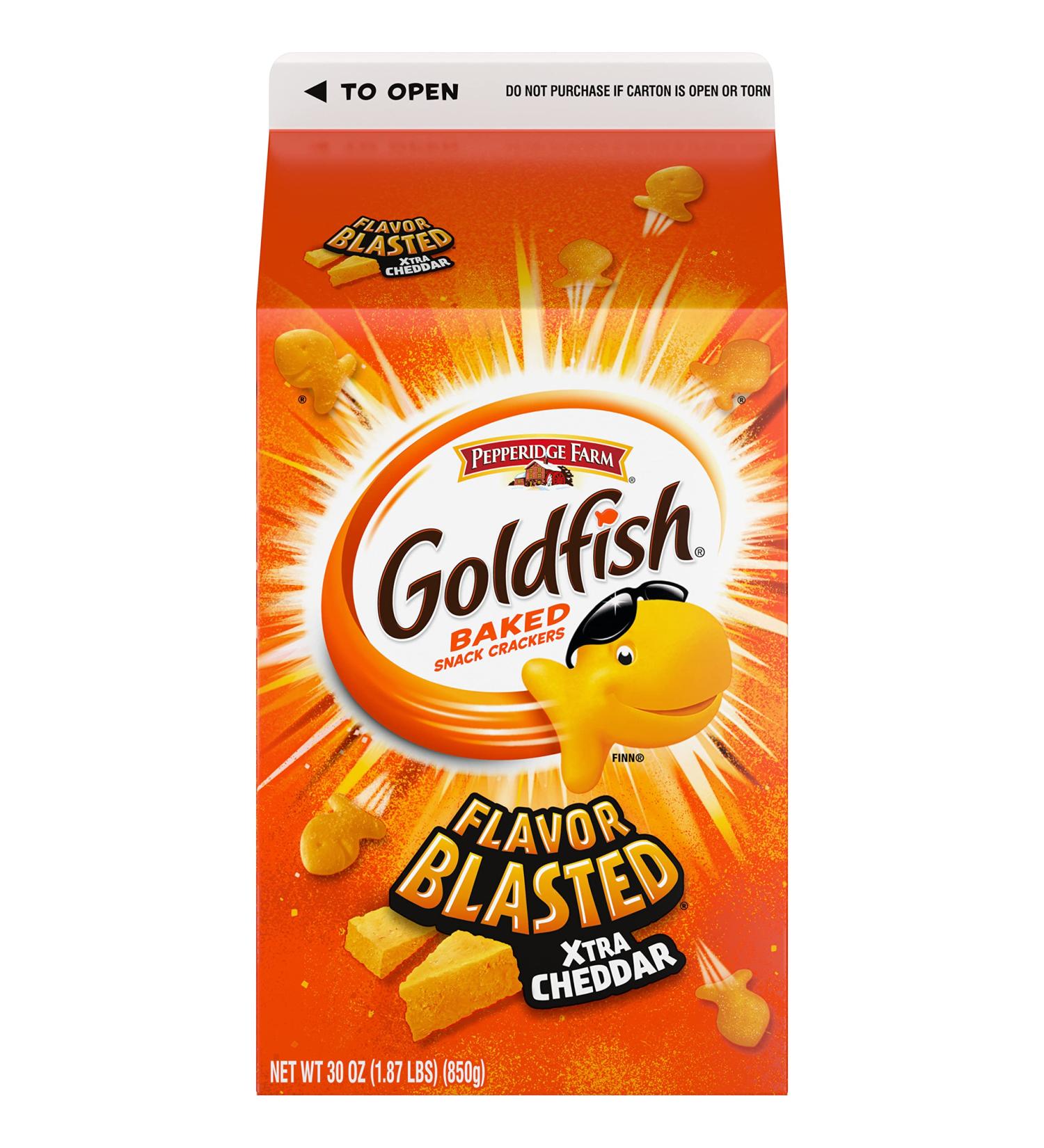 Goldfish Flavor Blasted Xtra Cheddar Crackers 30 oz - Snack Crackers | Buy Online - Buy Online on GoSupps.com