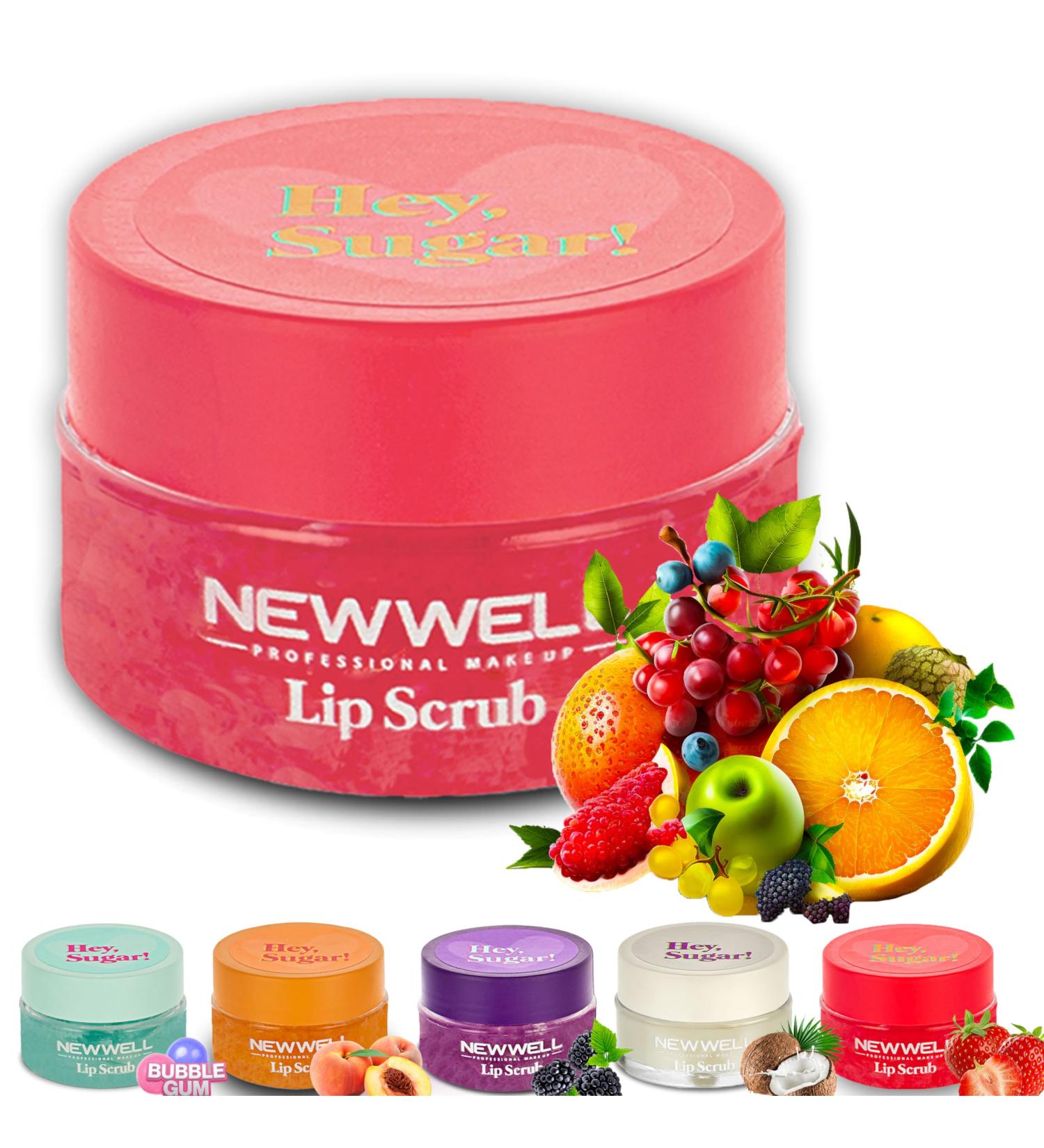 NEW WELL Lip Scrub - Vegan & Cruelty-Free Lip Peeling | 100% Natural Intensive Moisture (Mix Fruit) - Shop Internationally! - Buy Online on GoSupps.com