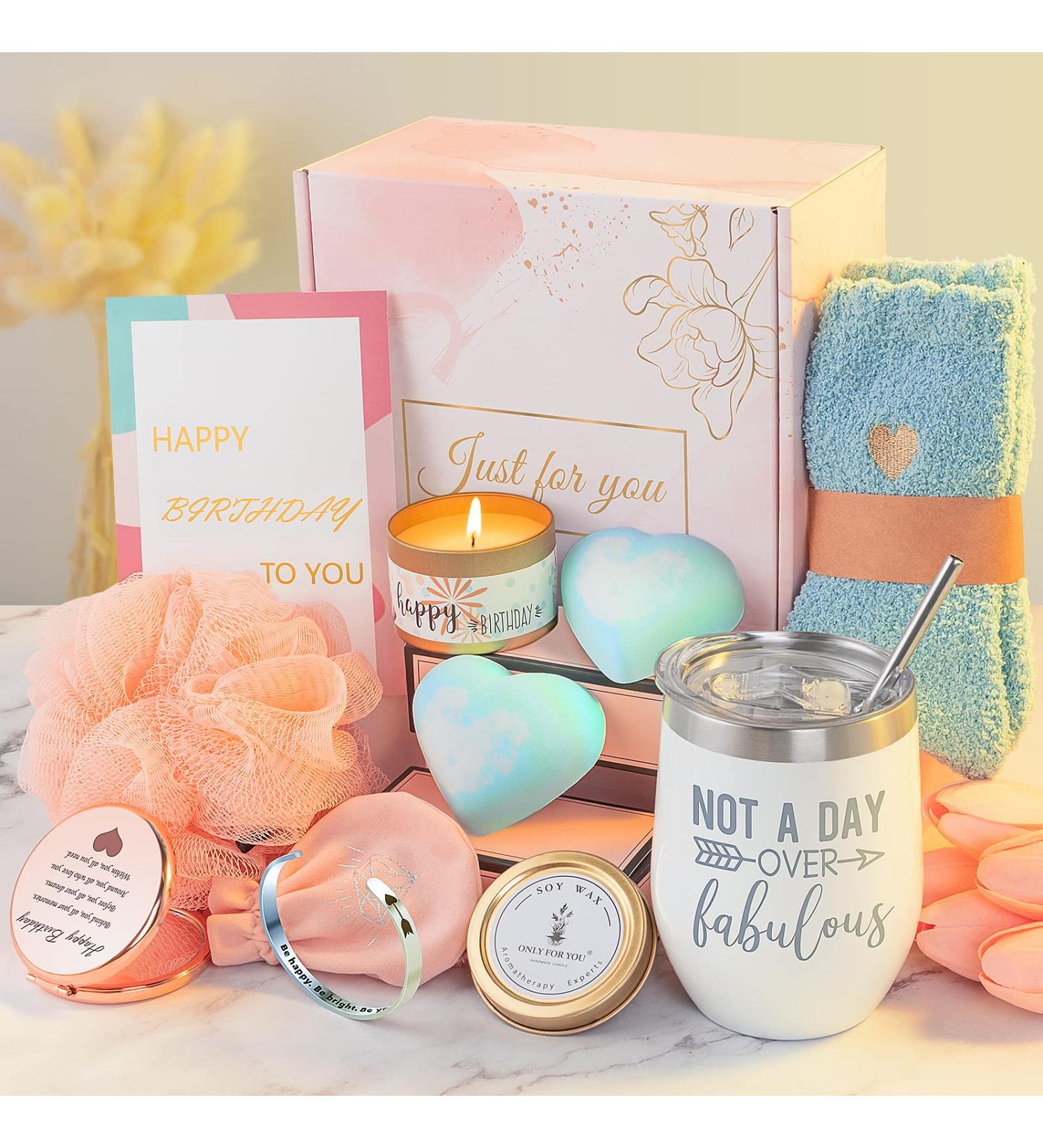 Unique Spa Bath Set Gift Baskets for Women - Perfect Birthday or Thank You Gift Idea for Mom, Sister, Friends - Best Pampering Care Box for Her - Buy Online on GoSupps.com