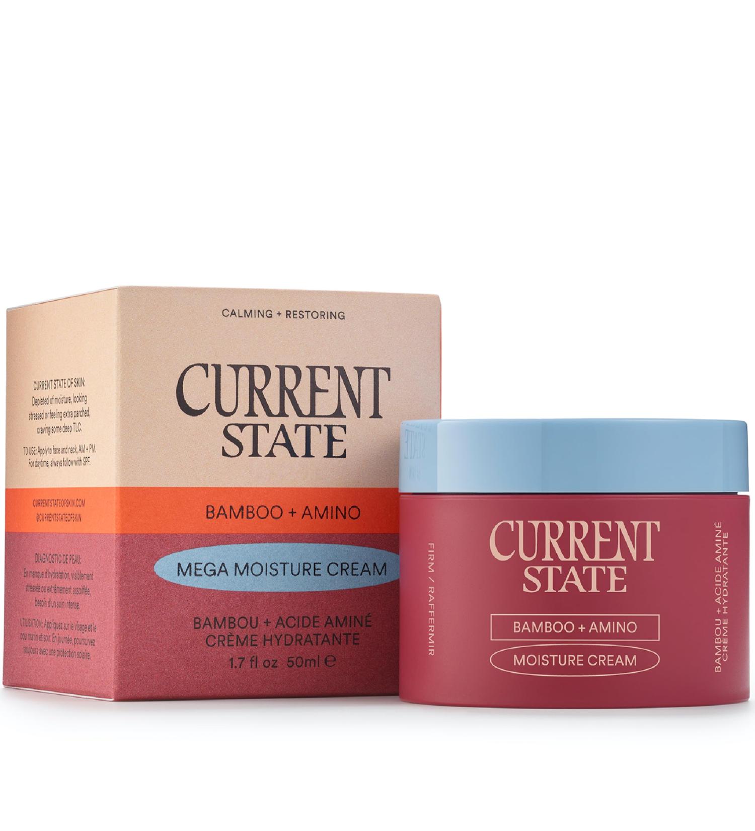 CURRENT STATE Bamboo + Amino Mega Moisturizer Face Cream - Nourishing Barrier Cream for Dry Skin 1.7 oz | Replenish & Hydrate with Plant Oils - Buy Online on GoSupps.com
