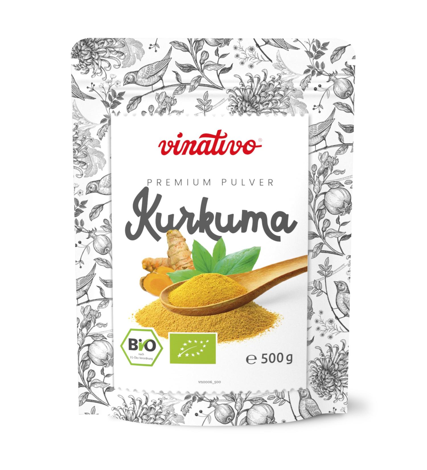 Buy Vinativo Organic Turmeric Powder 500g Raw Food Quality Natural Curcumin Ground Turmeric for Optimal Health - Buy Online on GoSupps.com