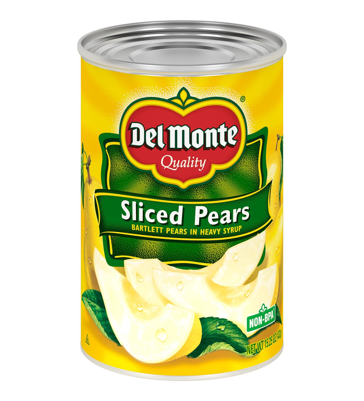 Del Monte Bartlett Sliced Pears in Heavy Syrup 15.25oz Can - Buy Online on GoSupps.com