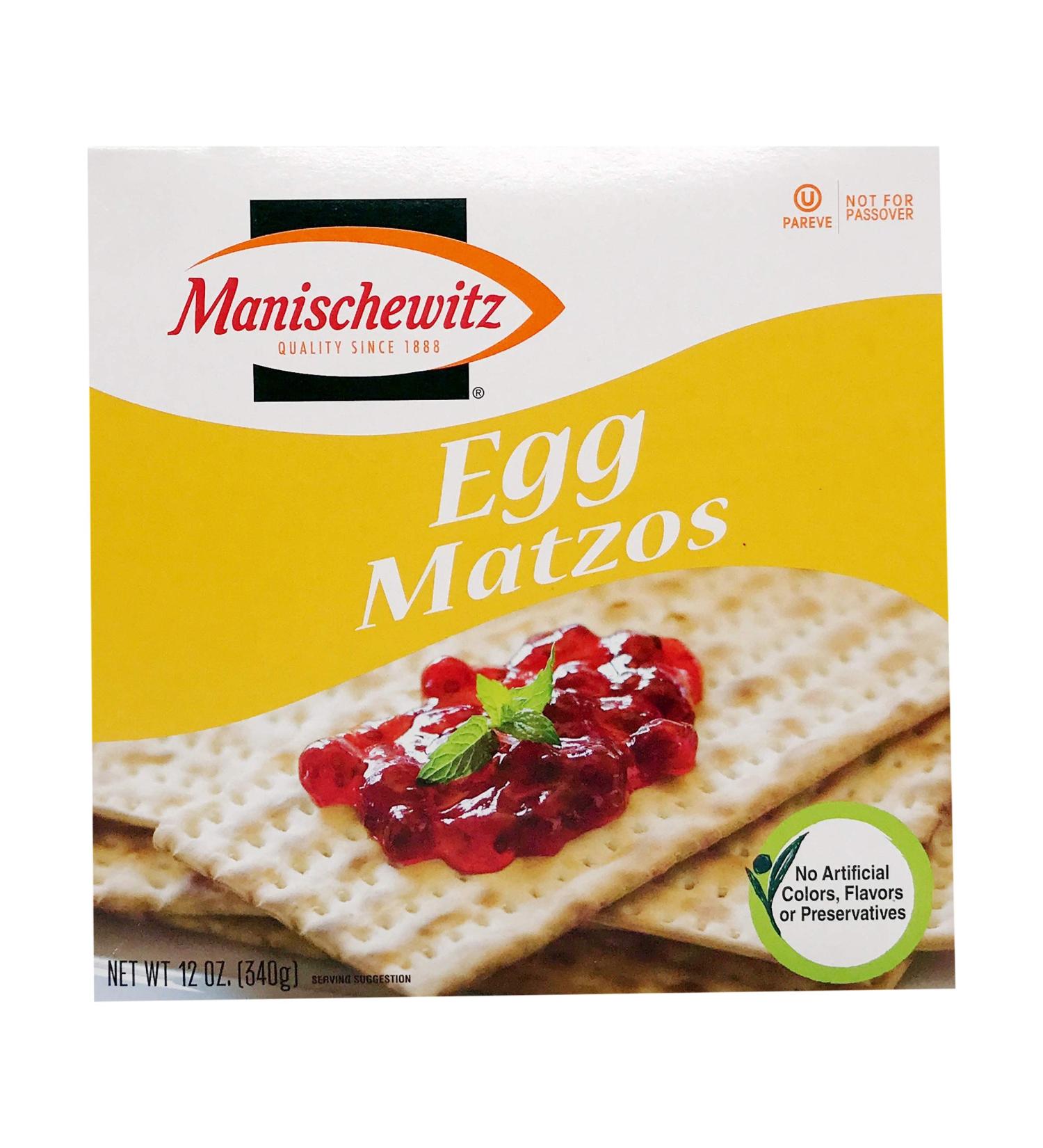 Manischewitz Matzo Cracker Egg 12oz - Authentic Jewish Passover Crackers - Buy Online on GoSupps.com
