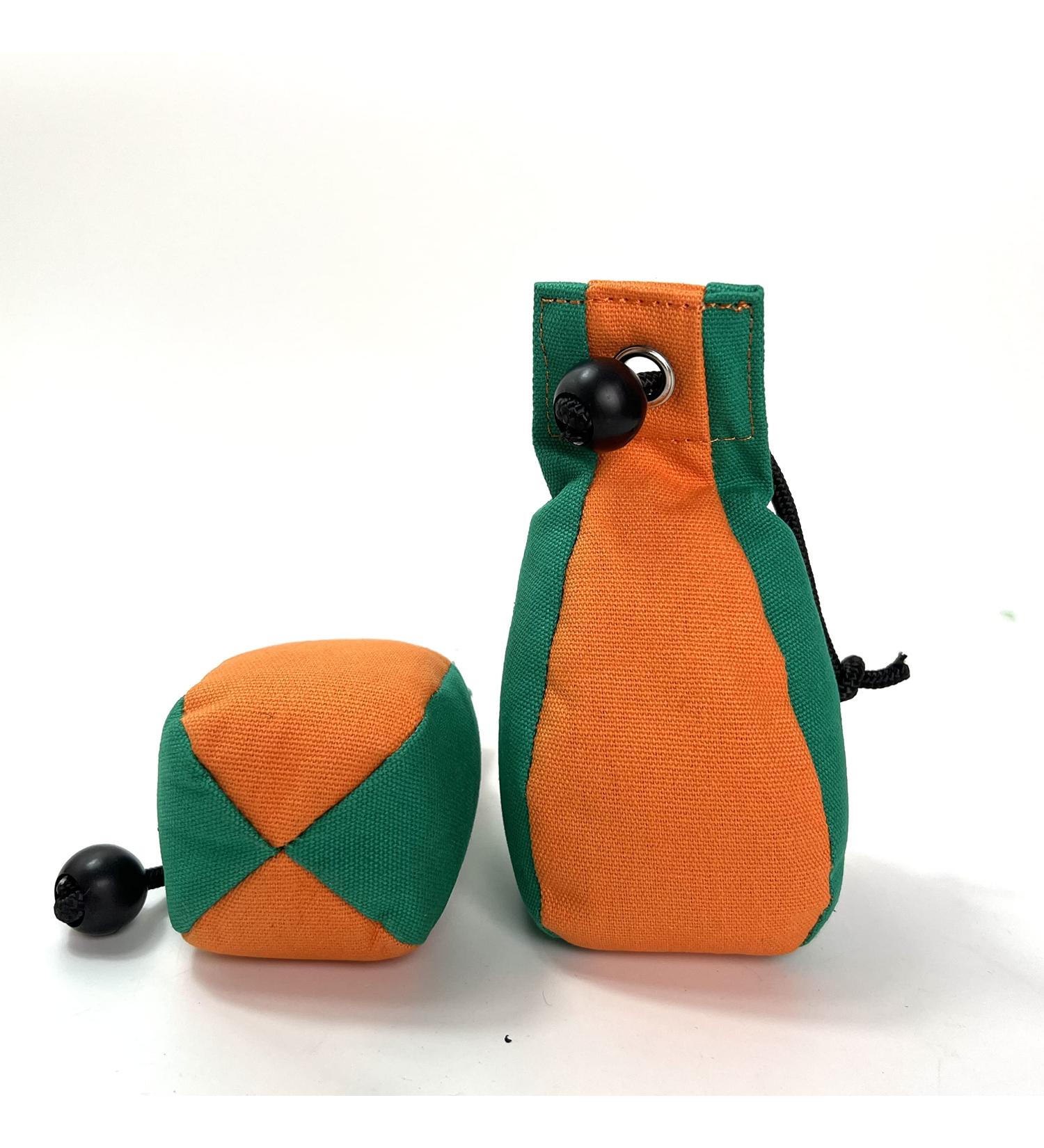 Chameleon Dog Training Dummy Gun Dog Training Dummy Toy Durable Puppy Pet Toy Fetch Catch Hunt Obedience Training Equiptment Super Durable Material - Orange & Green (100g) - Buy Online on GoSupps.com