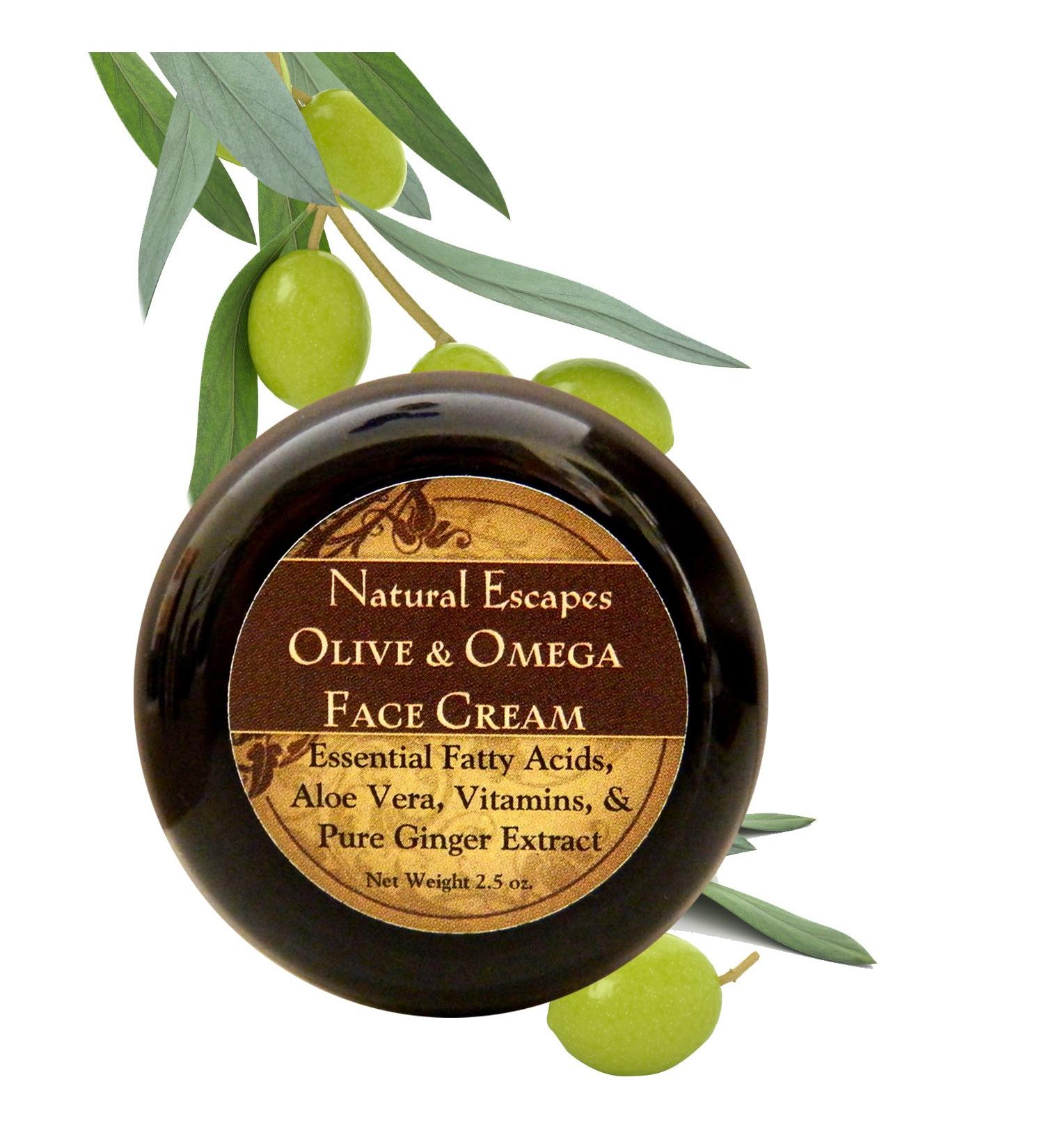 Olive & Omega Face Moisturizer | Anti-Aging Face Cream for Dry Skin Crepey Skin Wrinkles Age Spots Eczema etc | Retinol Cream | 2.5oz