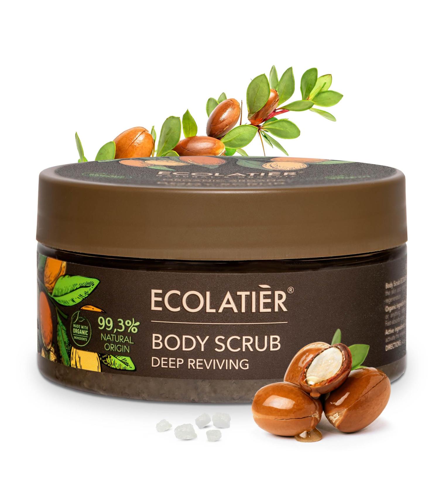 Deep Reviving Organic Argan Oil Body Scrub - 99.3% Natural Exfoliating Scrub for Women & Men | Vegan Skin Exfoliator 8.5 Fl Oz - Buy Online on GoSupps.com