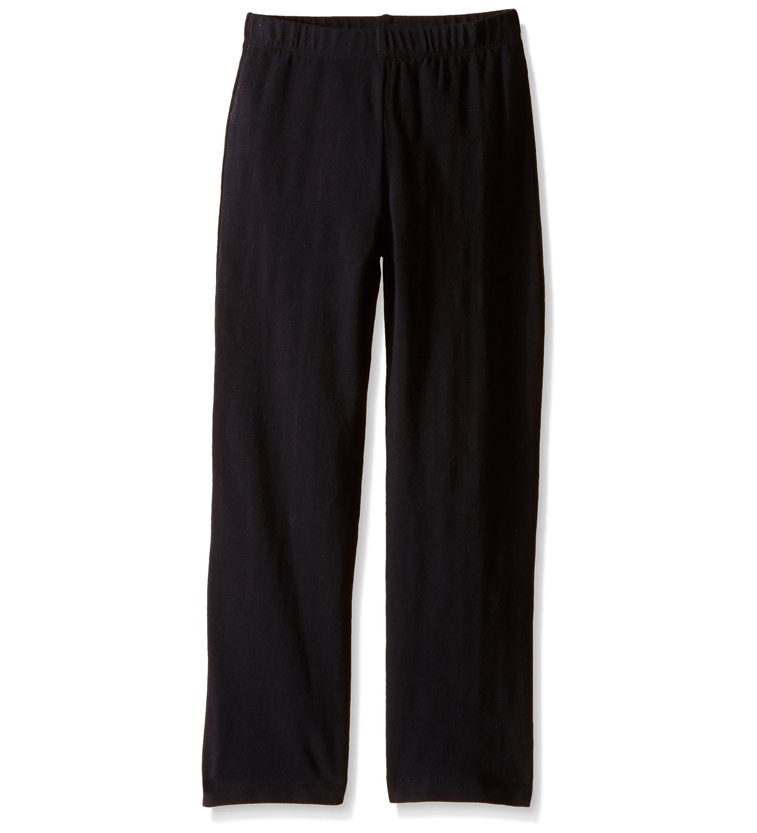 Jacques Moret Girls' Basic Dance Pant Small Classic Black Bootleg