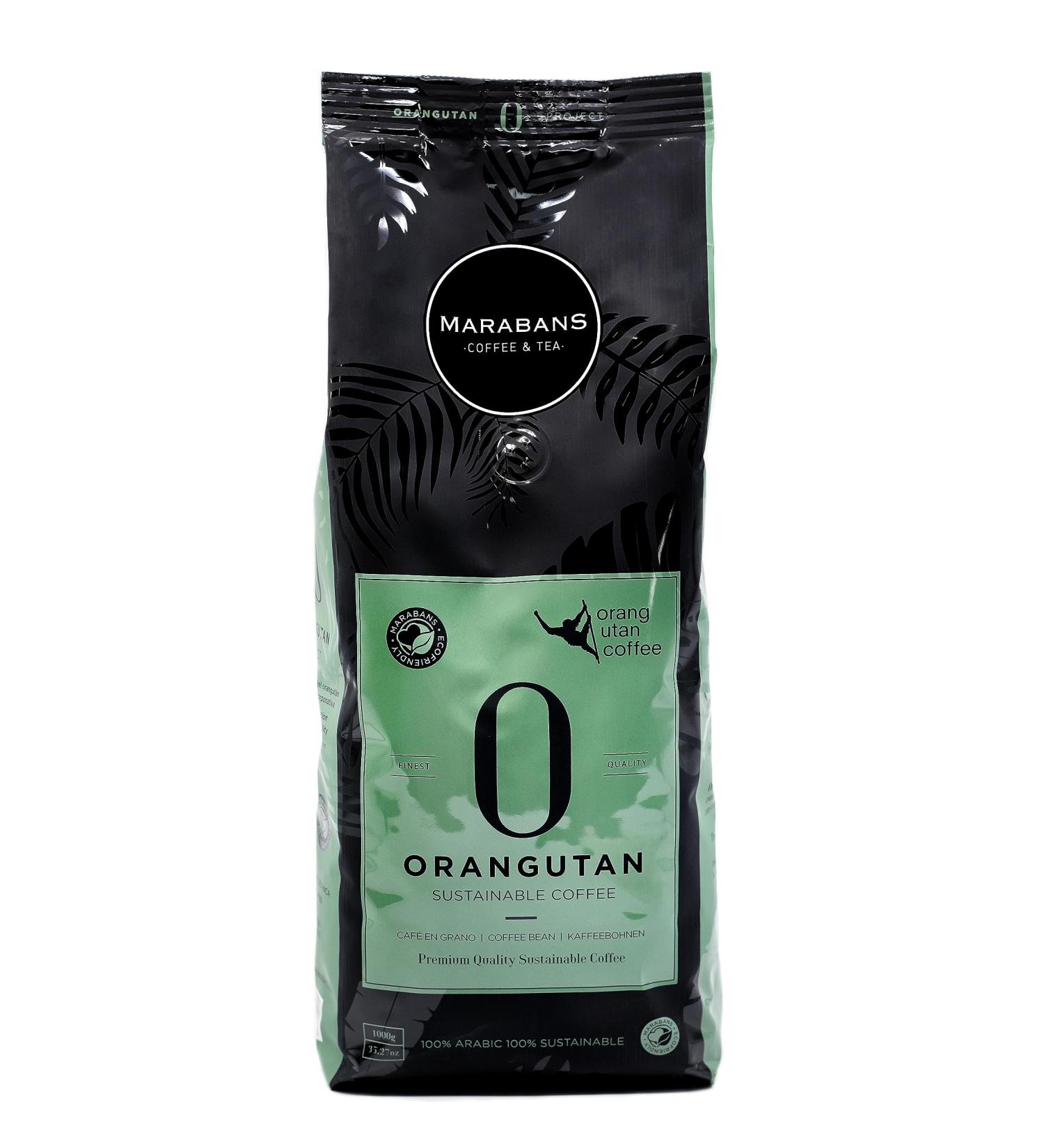  Marabans Coffee & Tea Marabans OrangUtan Coffee Bean 1 Kilo Pack - 100% Natural Arabica Coffee Sustainable Production - 100% Natural Roast. / Origin Sumatra Indonesia. - Buy Online on GoSupps.com
