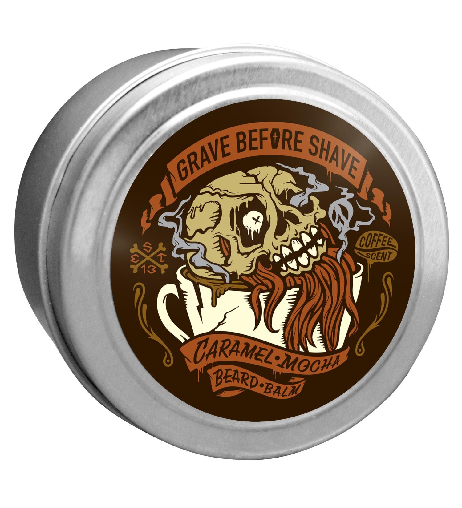 Grave Before Shave 4 oz Caramel Mocha Blend Beard Balm (Caramel Mocha Coffee scent)