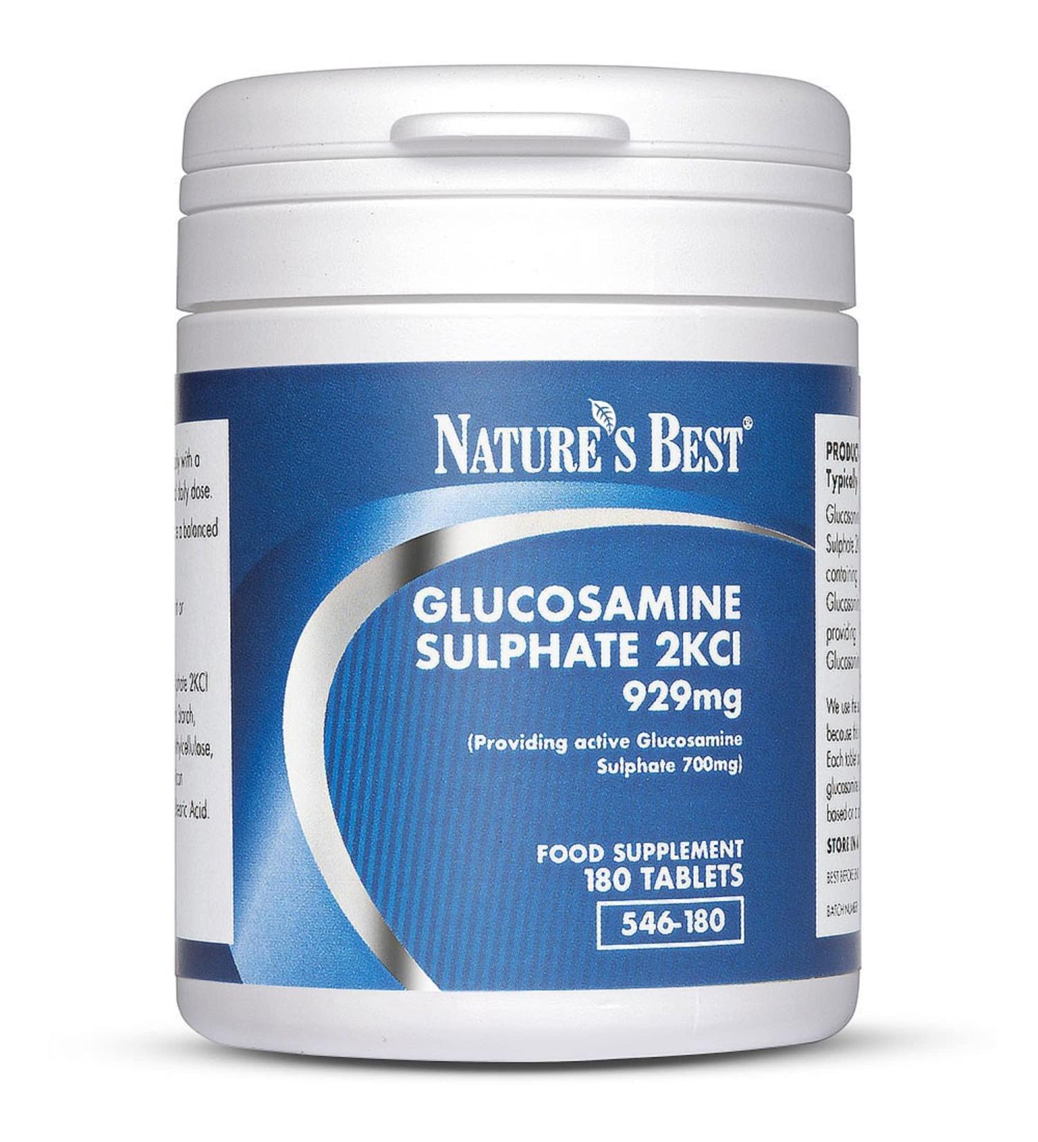 Glucosamine Sulphate 2KCI with GlucosaGreen - 929mg - 180 Tablets - Plant Based - UK Made - Buy Online on GoSupps.com