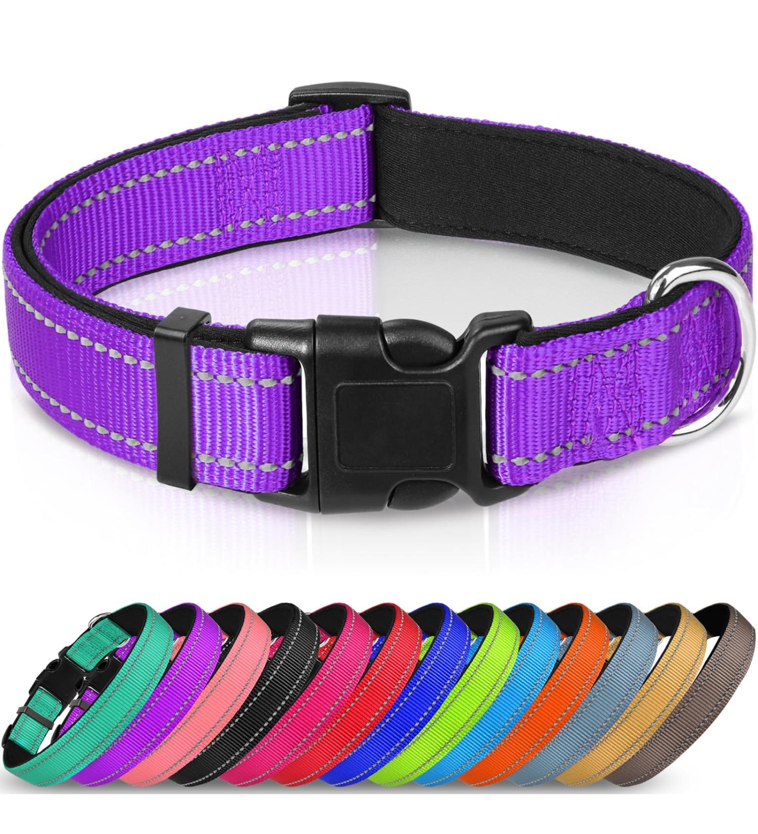 Joytale Reflective Dog Collar for Small Dogs - Purple (Size S) | Durable & Stylish - Perfect for Safe Outdoor Adventures - Buy Online on GoSupps.com