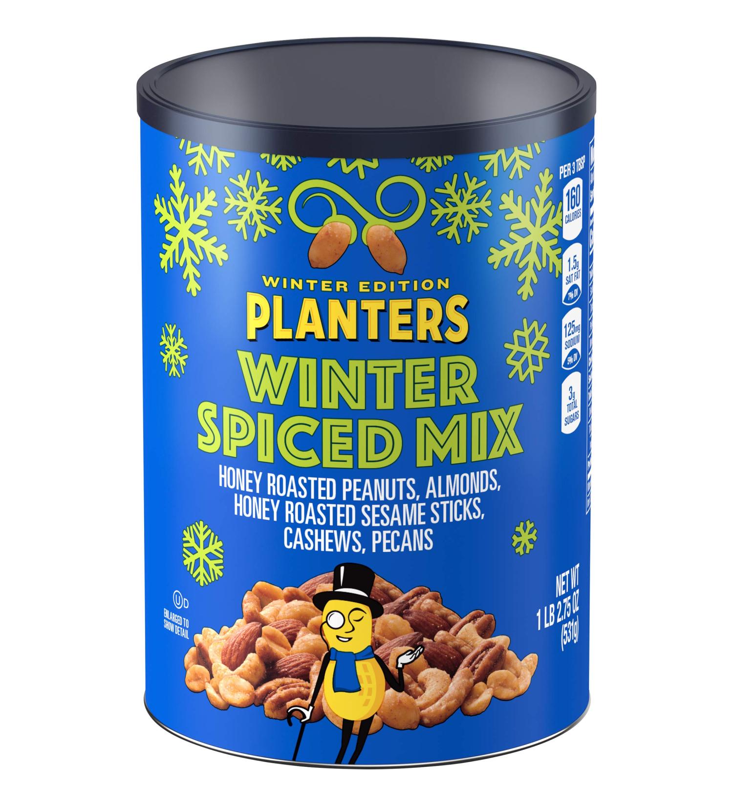 Planters Winter Spiced Mix Canister - 18.75oz | Festive Holiday Snack Mix - Buy Online on GoSupps.com