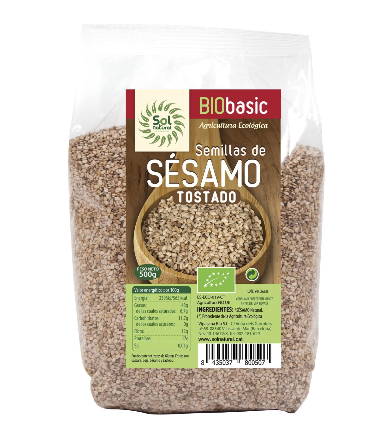 Organic roasted sesame seeds 500 g