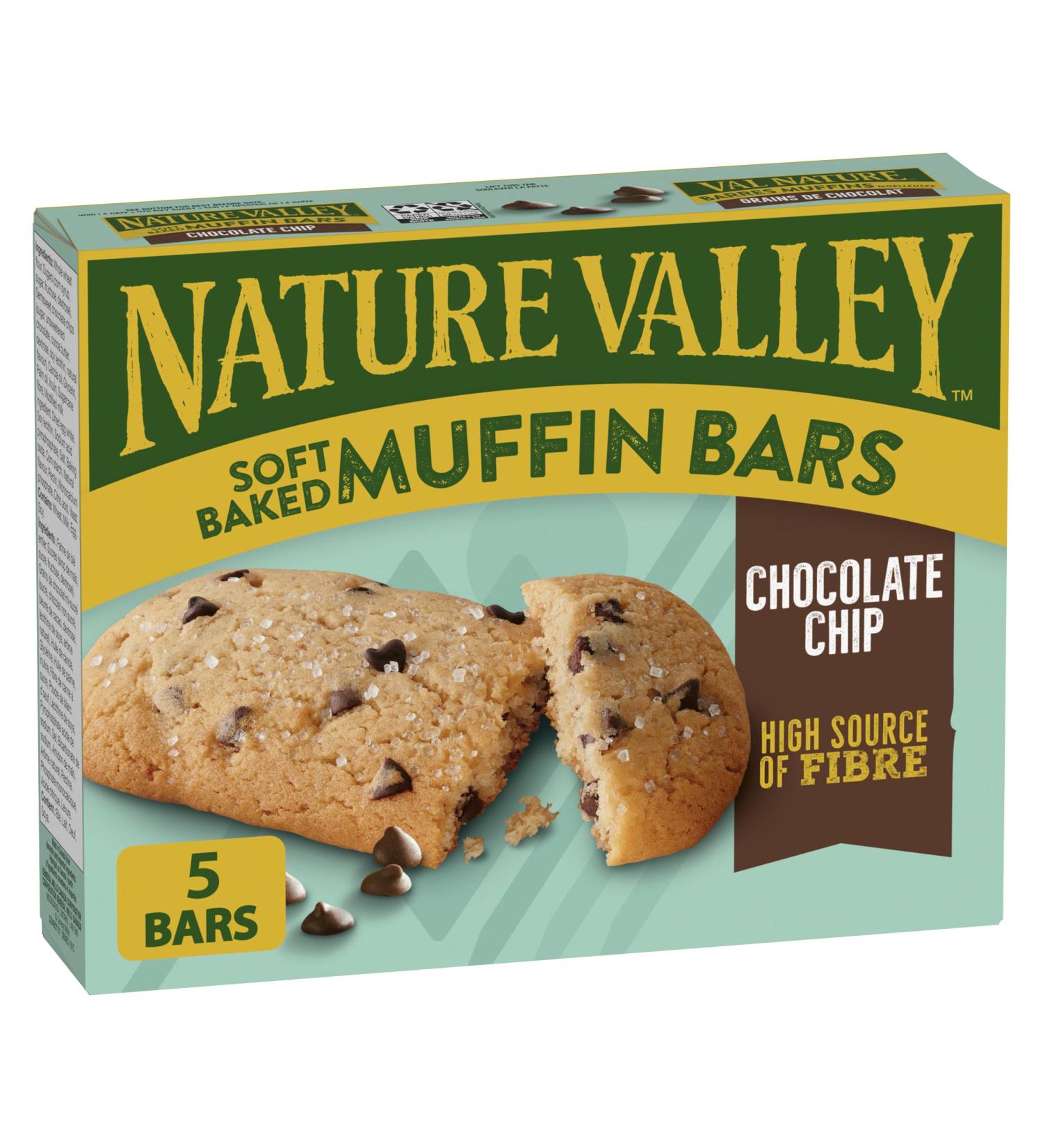 NATURE VALLEY Chocolate Chip Soft Baked Muffin Bars No Artificial Colours No Artificial Flavours Snack Bars Pack of 5 Soft Baked Muffin Bars - Buy Online on GoSupps.com