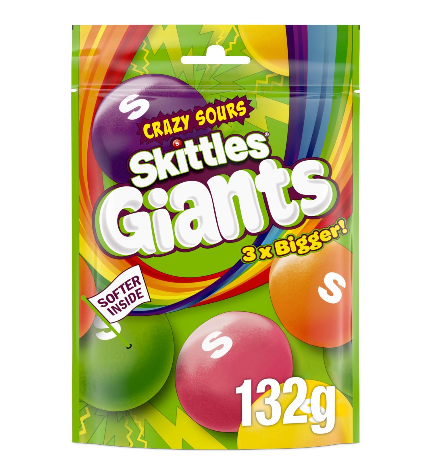 Skittles Crazy Sour Giant Chews 141g - Buy Online on GoSupps.com