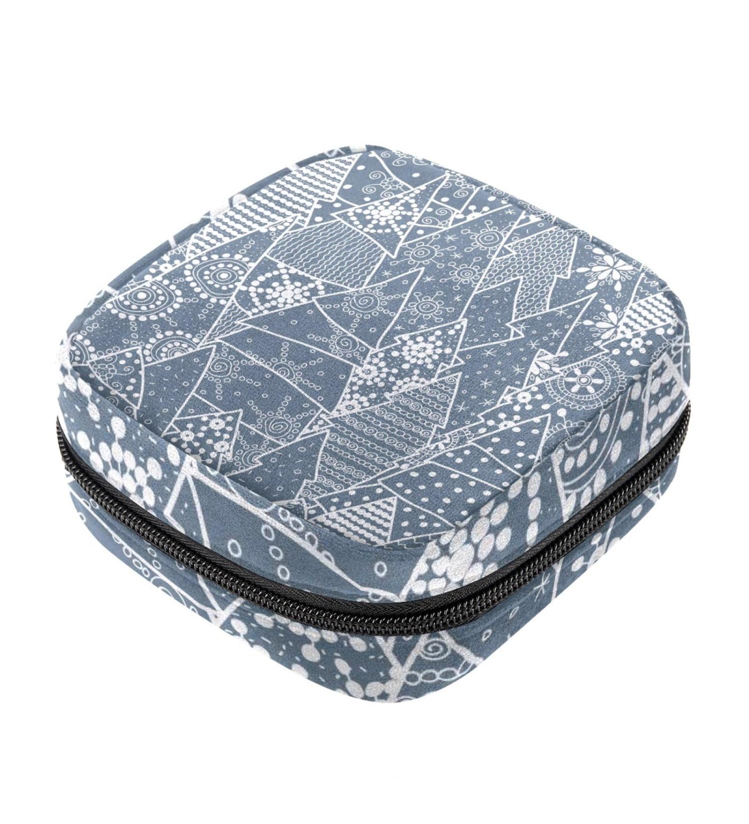 Christmas Tree Sanitary Napkin Storage Bag Menstrual Pad Bag Portable Menstrual Period Sanitary Pouch Zipper Tampons Collect Bags for Teen Girls Women Ladies Color 3 - Buy Online on GoSupps.com