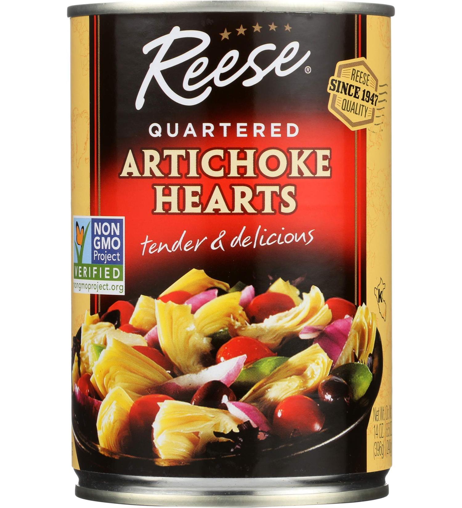 Reese Quartered Artichoke Hearts - 14 oz | Premium Quality, Ready-to-Eat - Buy Online on GoSupps.com