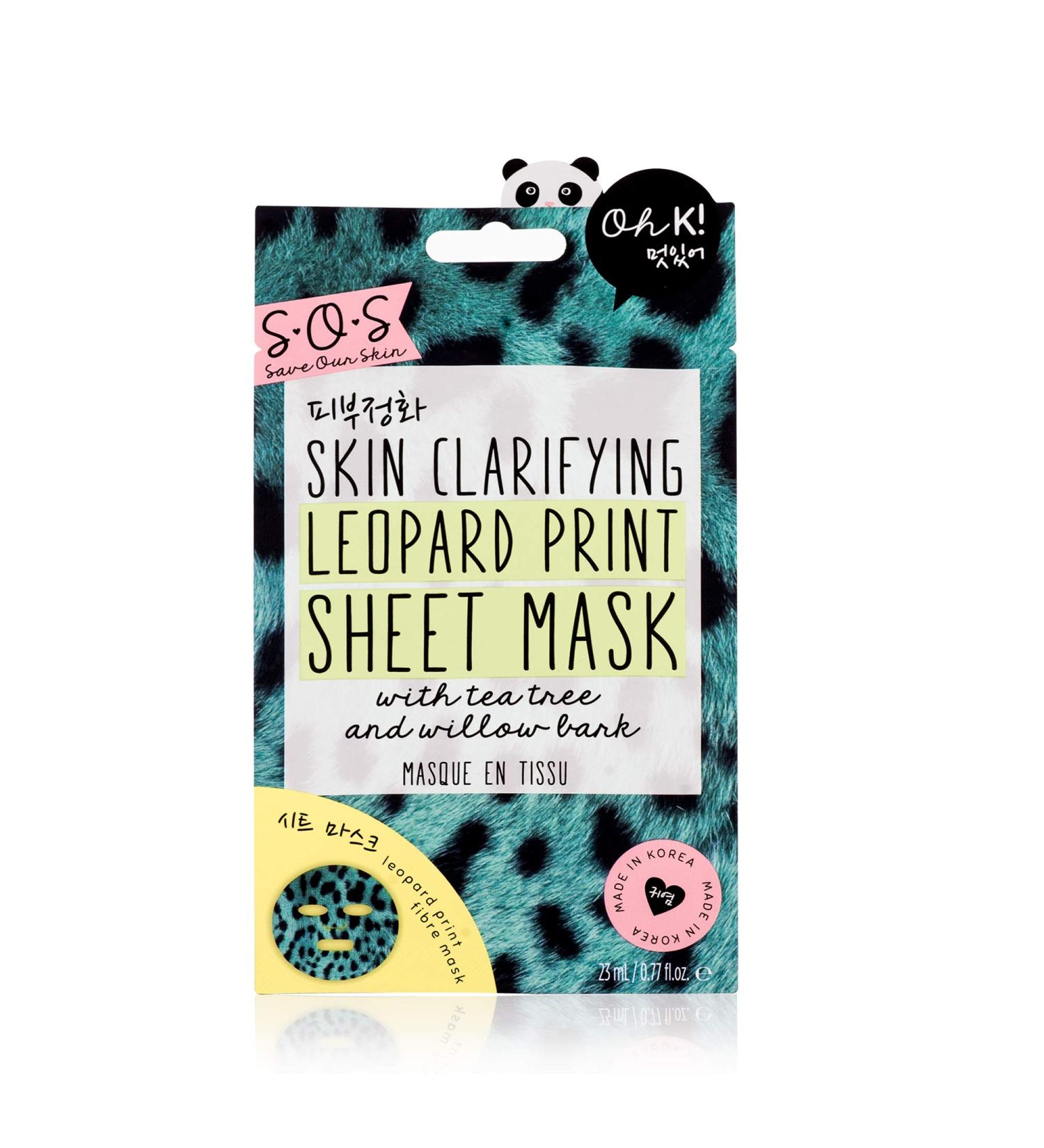 Oh K! SOS Skin Clarifying Leopard Print Sheet Mask - Buy Online on GoSupps.com