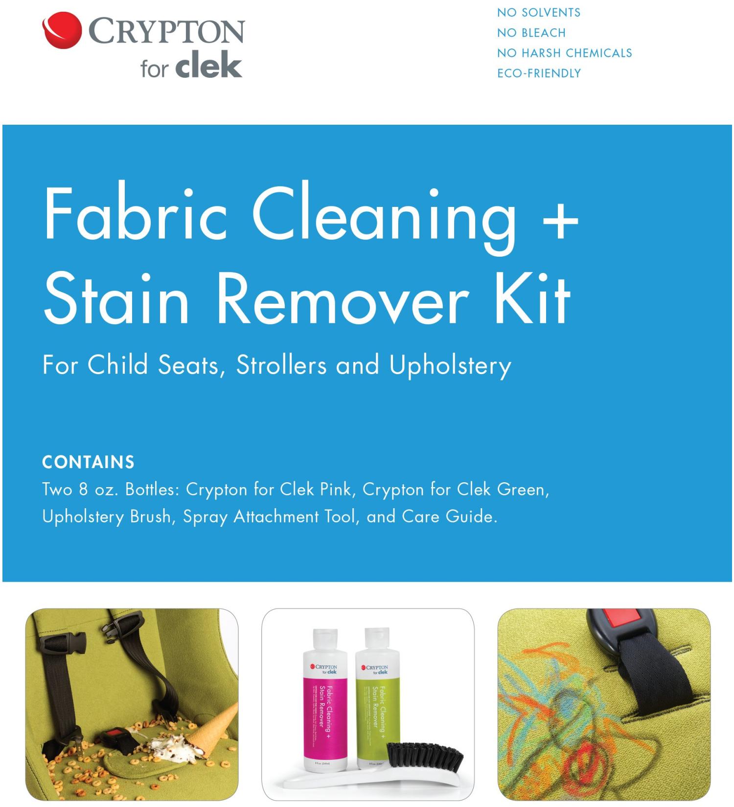 Clek Fabric Cleaning Plus Stain Remover Kit (for Child Seats Strollers and Gear) - Buy Online on GoSupps.com