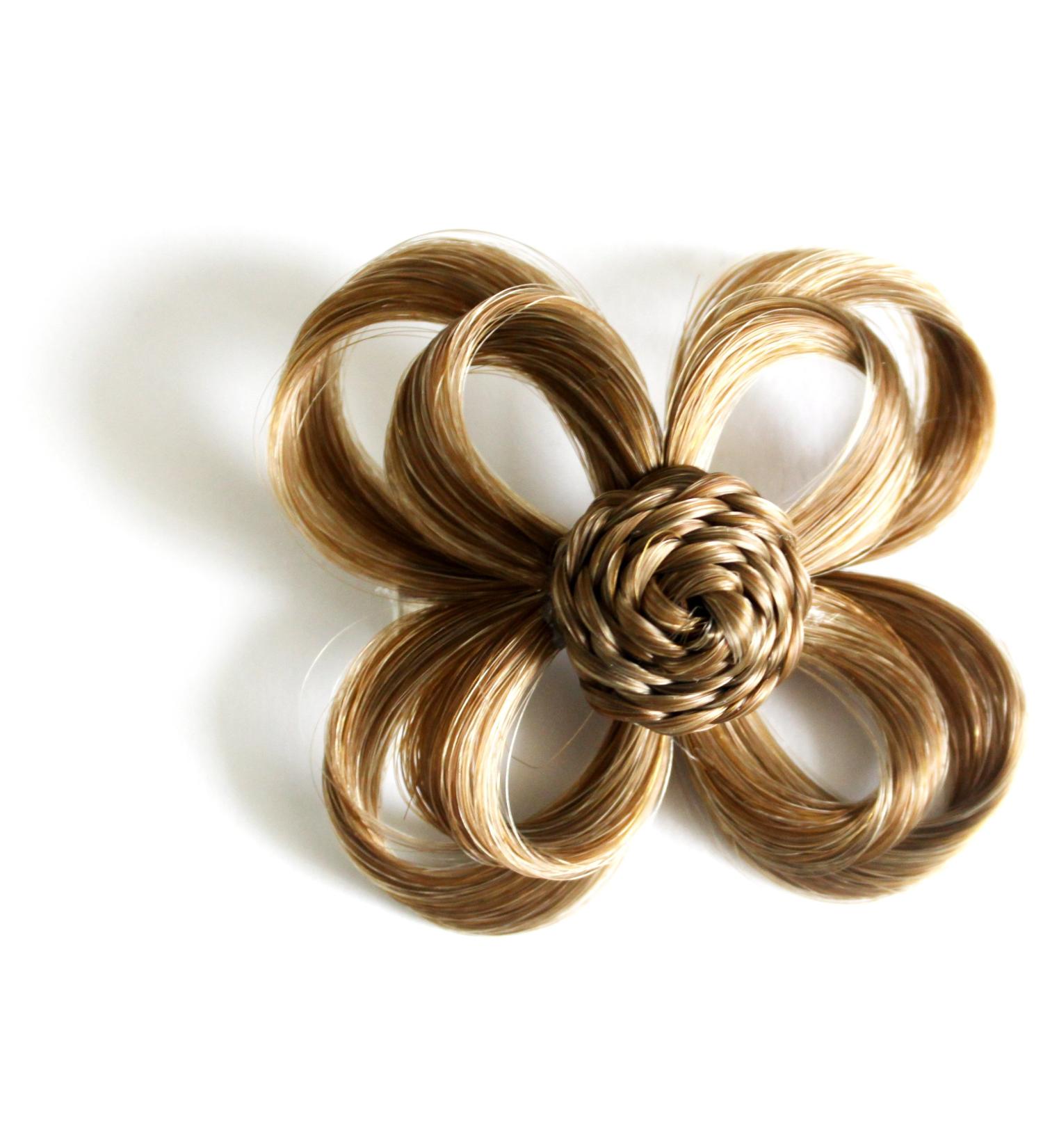 Love Hair Extensions Flower on Crocodile Clip Color 10 - Medium Ash Brown 1 Pack (1 x 1 Piece)