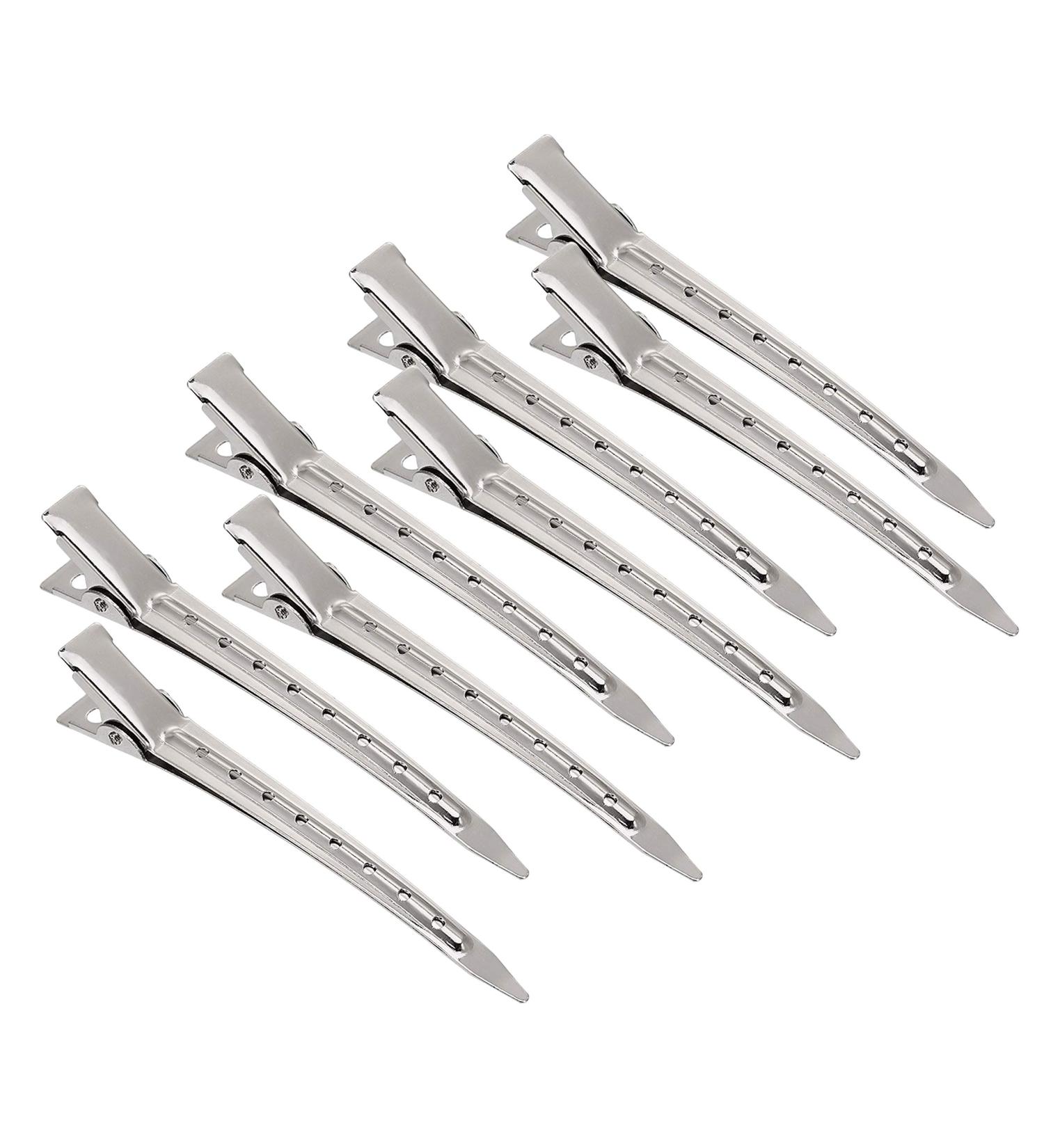 Tancuder 24-Piece Metal Bill Hair Clips - 3.5 Alligator Hairdressing Accessories for DIY - Silver - Buy Online on GoSupps.com