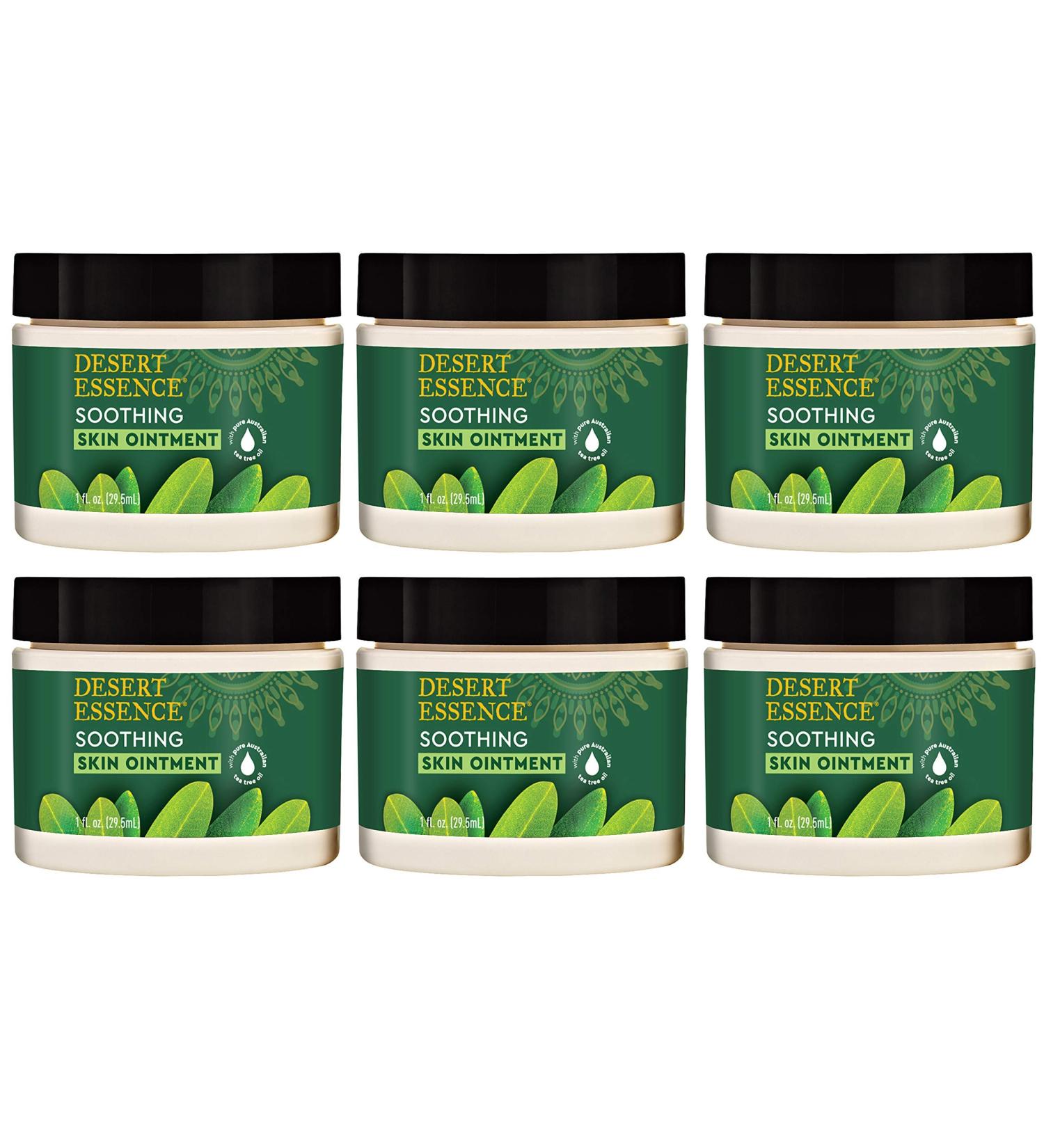 Desert Essence Tea Tree Oil Skin Ointment - Moisturizer with Jojoba Lavender & Vitamin E - 1 Fl Oz (Pack of 6) | Best for Dry Skin & Irritations - International Shipping Available - Buy Online on GoSupps.com