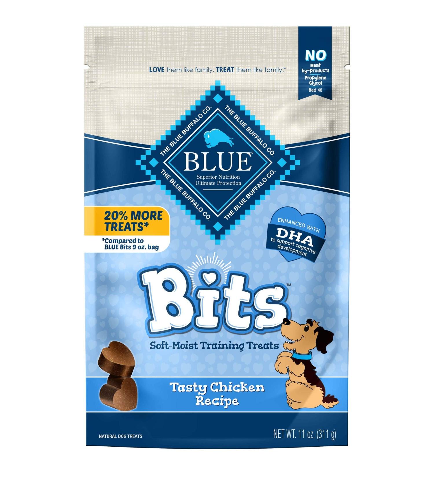 Blue Buffalo Blue Bits Chicken Training Dog Treats - 11oz - Soft-Moist, Natural, Pack of 1 - Buy Online on GoSupps.com