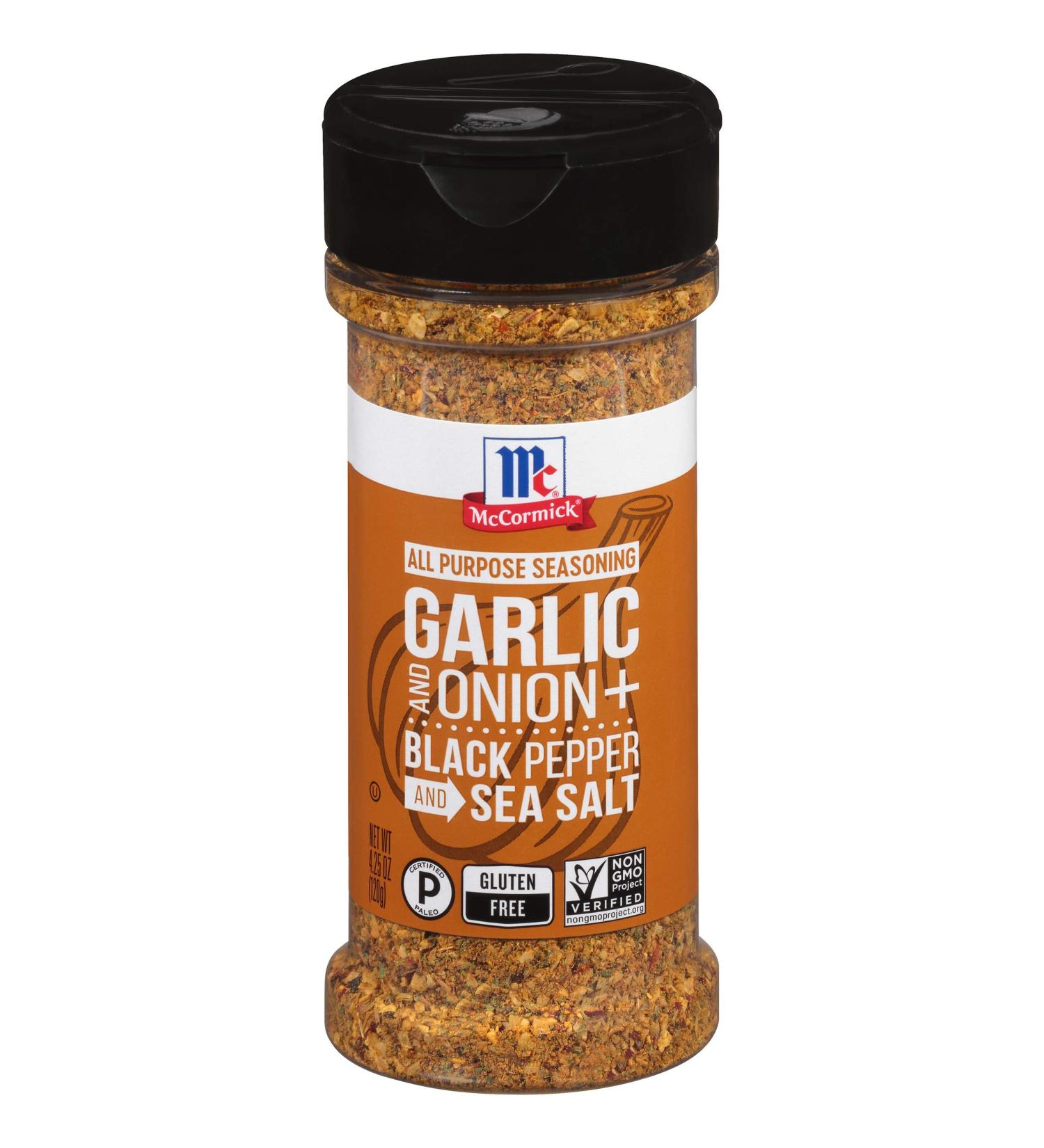 McCormick Garlic & Onion Black Pepper Sea Salt All Purpose Seasoning 4.25 oz - Pack of 1 - Buy Online on GoSupps.com