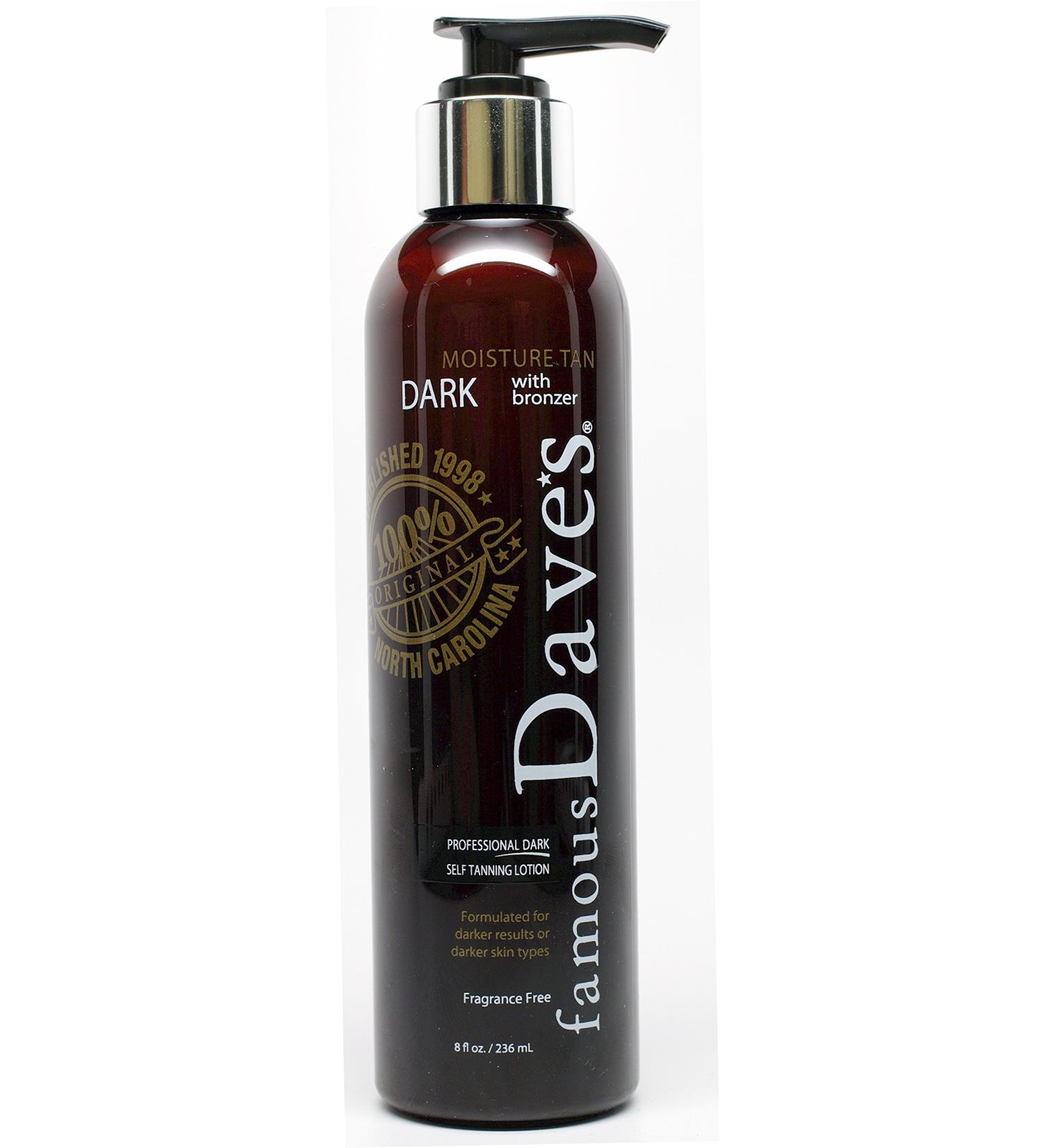 Dave's Dark Self Tanner Sunless Tanning Lotion with Bronzer - All Skin Types - Buy Online on GoSupps.com