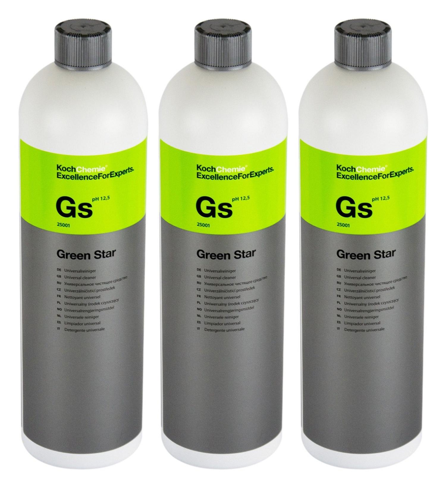Koch Chemie 3 x GS Green Star Universal Cleaner 1 Litre - Buy Online on GoSupps.com