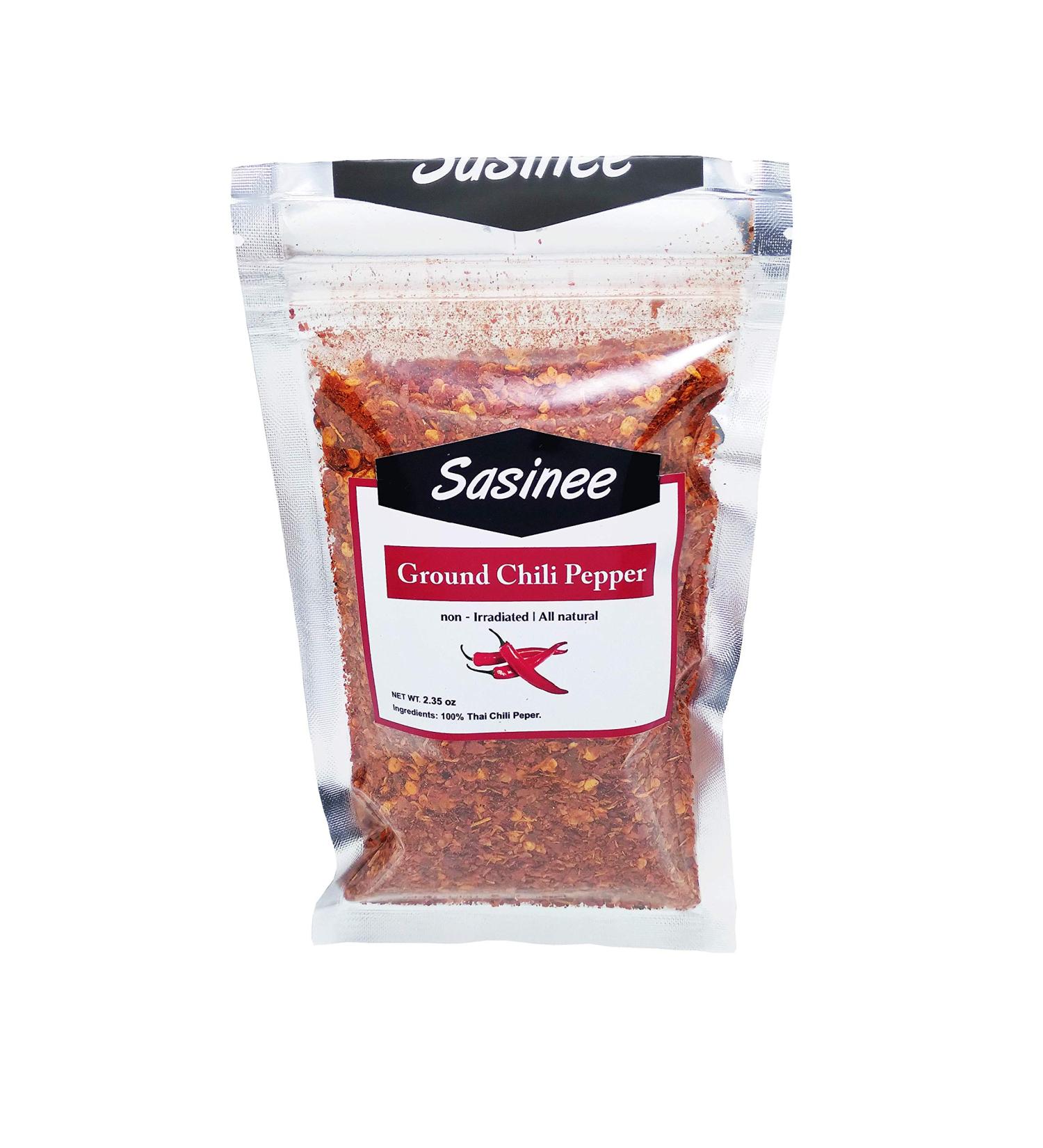 Sasinee Ground Thai Chili Powder - Non-GMO Organic All-Natural Spice for Thai and Asian Cuisine - 2.35 oz - Buy Online on GoSupps.com