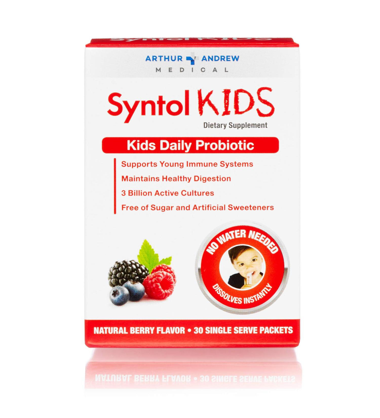 Syntol Kids Probiotic - Natural Berry Flavor | 30 Single Serve Packets - Buy Online on GoSupps.com