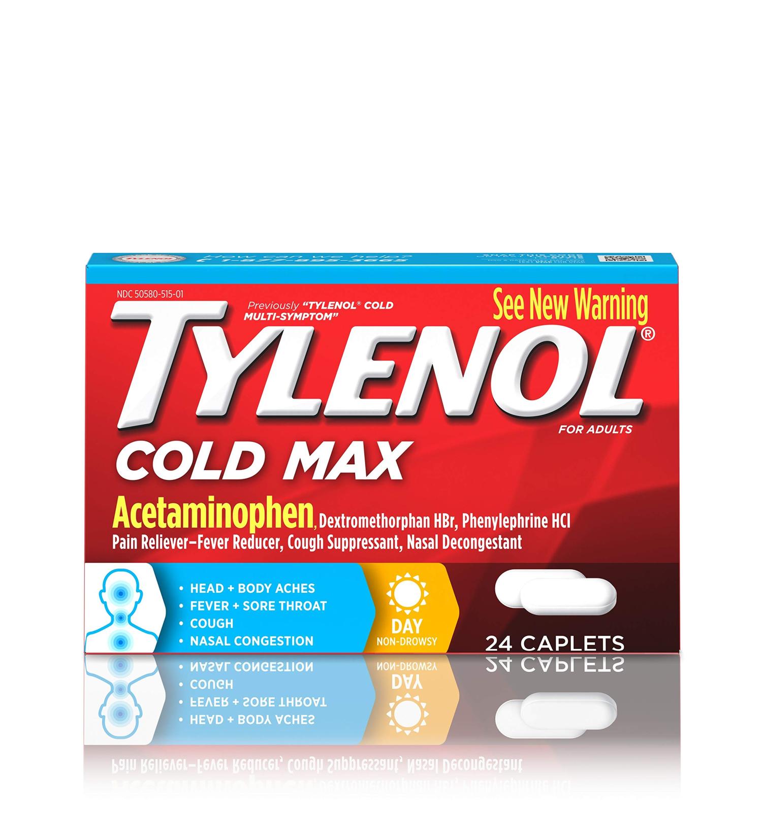 Tylenol Cold Multi-Symptom Relief Caplets - 24 Count - Buy Online on GoSupps.com