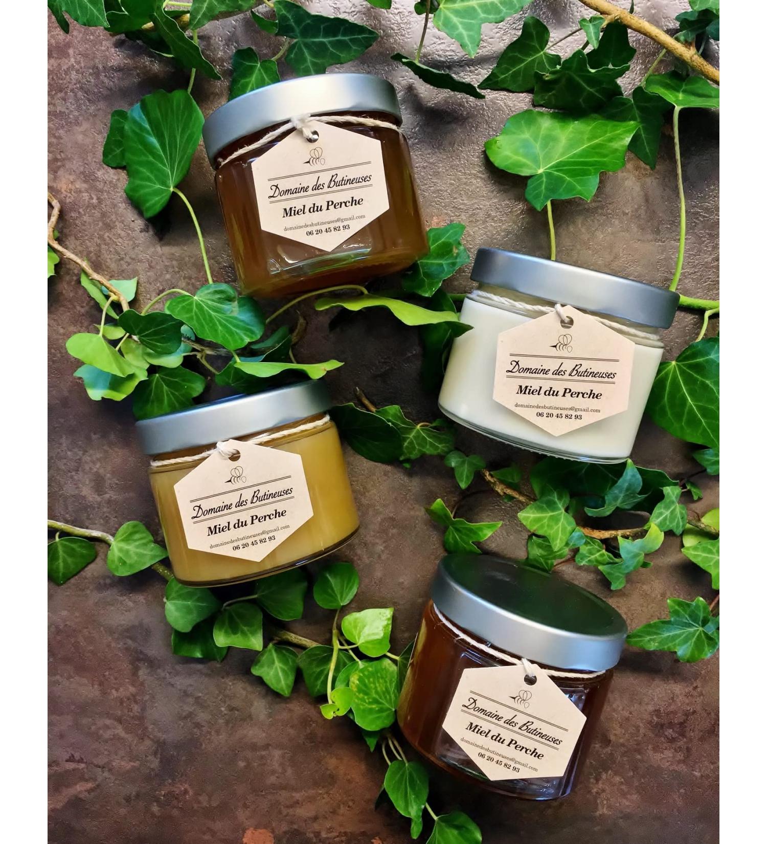 batch of 6 meadow honeys (6x250g) French produced in Normandy