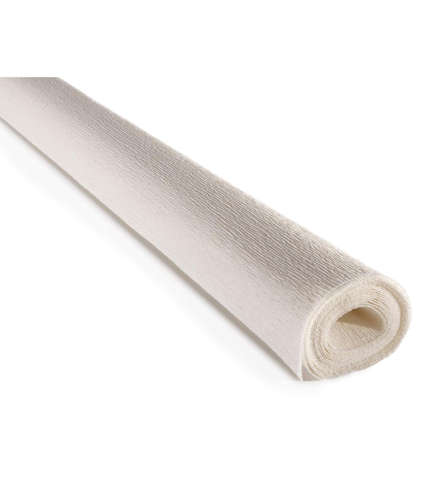 Crepe Paper Roll, Premium Italian 90 g Crepe Paper, White