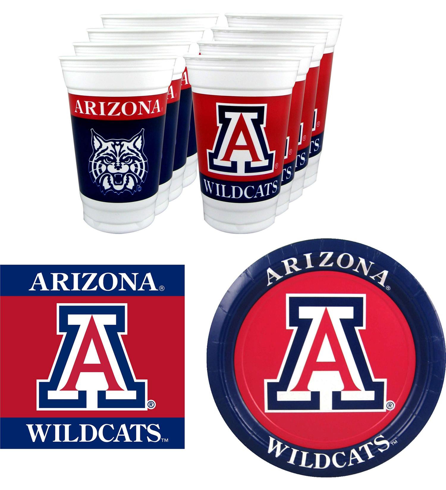 Westrick Arizona Wildcats Party Supplies - 48 Pieces (Serves 16) - Buy Online on GoSupps.com