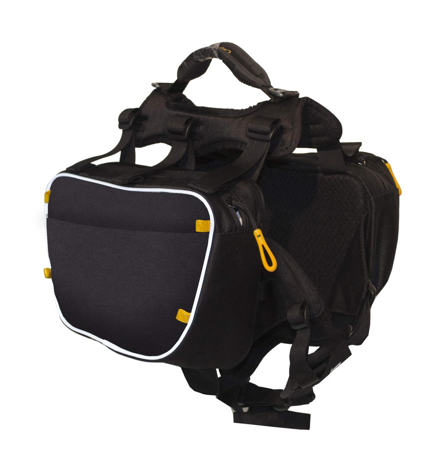 OllyDog Trekker RF Dog Backpack Harness - Lightweight Saddle Bag for Walking, Camping, and Backpacking - Medium Raven - Buy Online on GoSupps.com