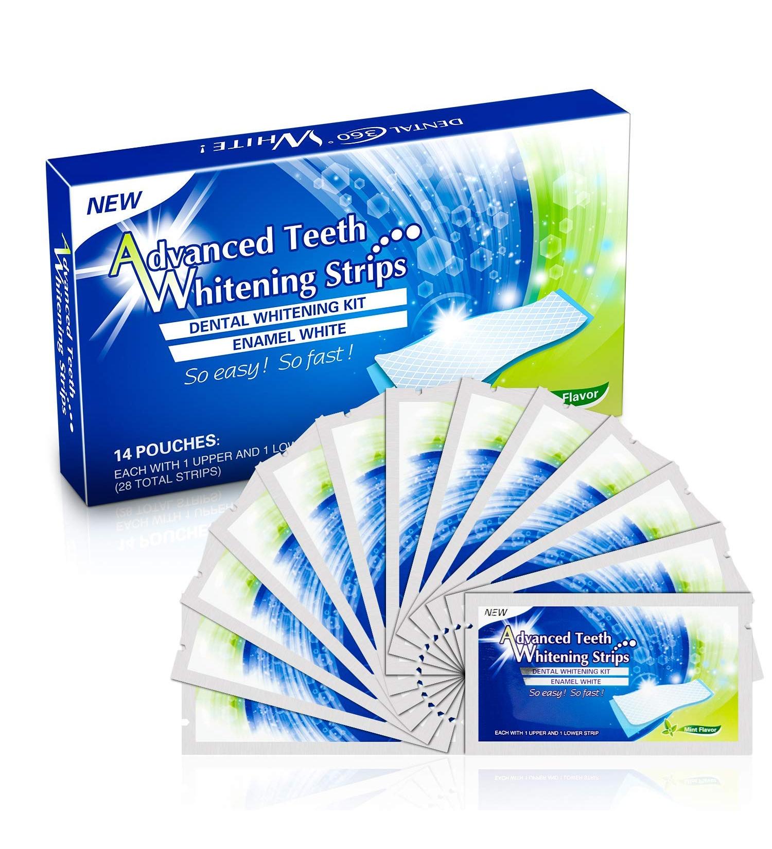 Bandes de blanchiment des dents bandes blanches naturelles kit de blanchiment dentaire pour l' limination des taches de dents 28 pi ces kit de traitement de 2 semaines - Buy Online on GoSupps.com