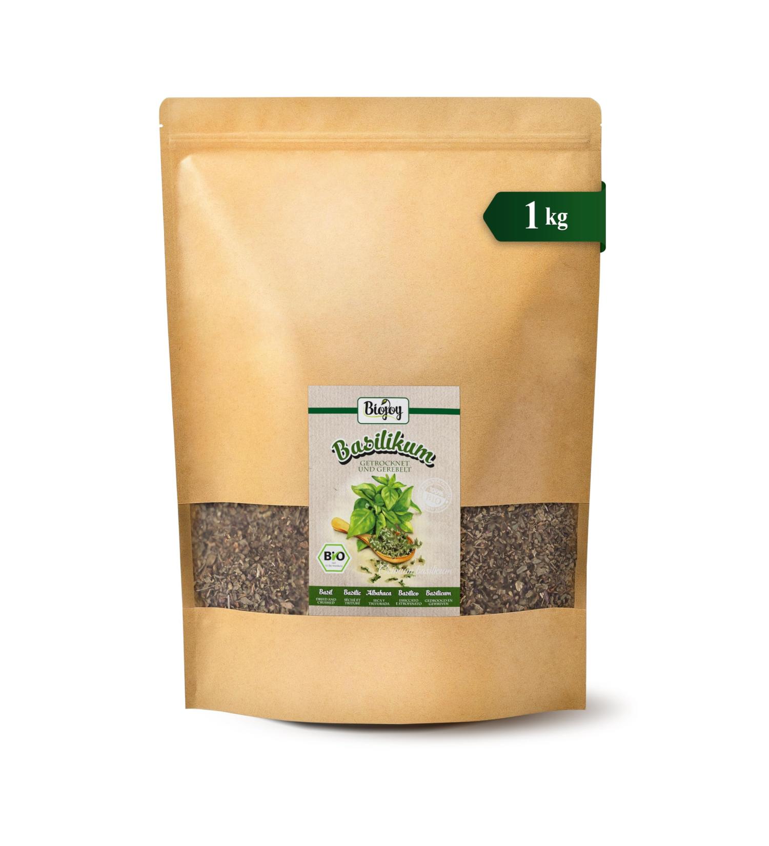  Biojoy Biojoy Organic basil (1 kg) dried and crushed Basil leaves (Ocimum basilicum) - Buy Online on GoSupps.com